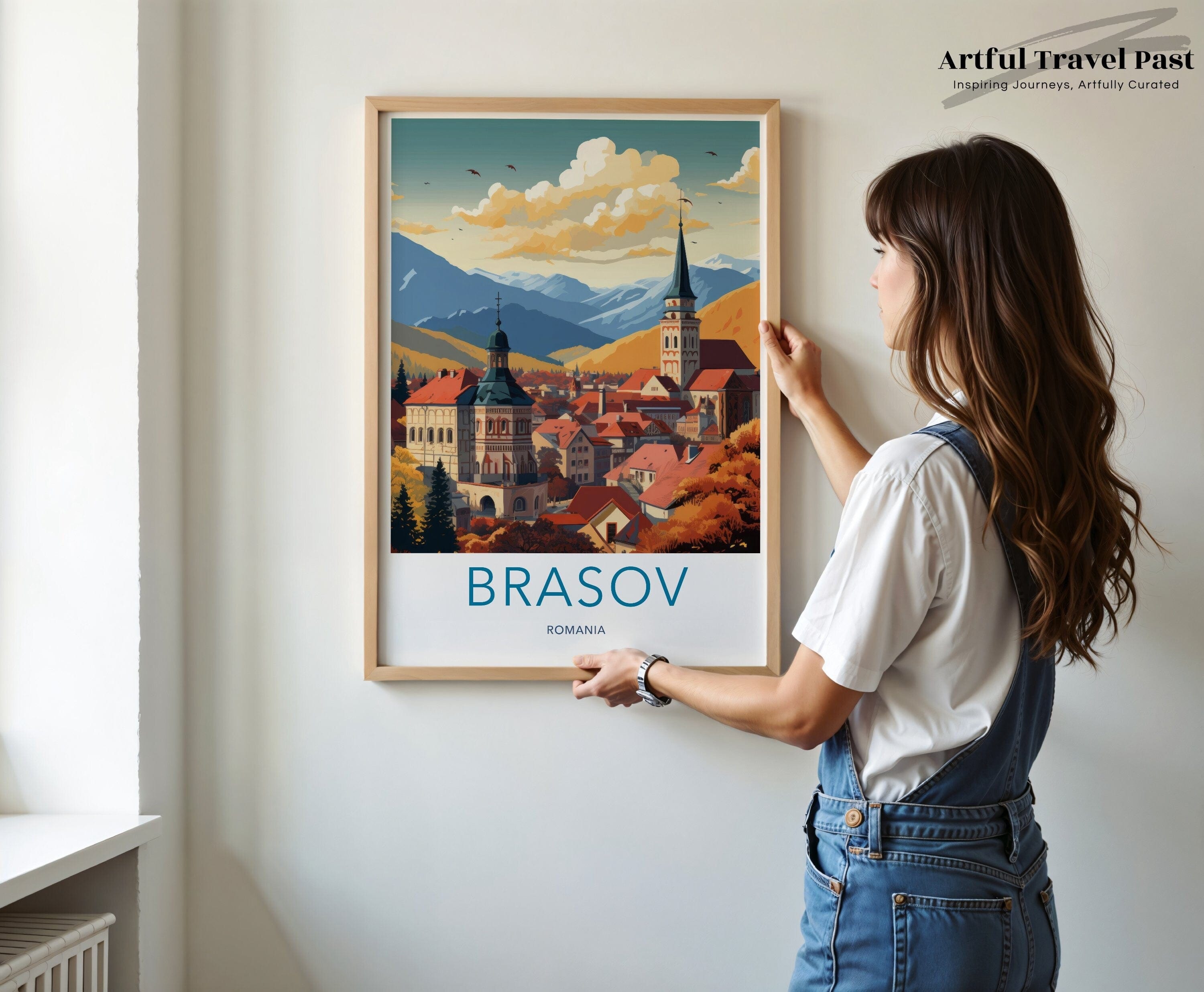 Wall Art Brasov Poster | Romania Wall Art | Eastern Europe Decor