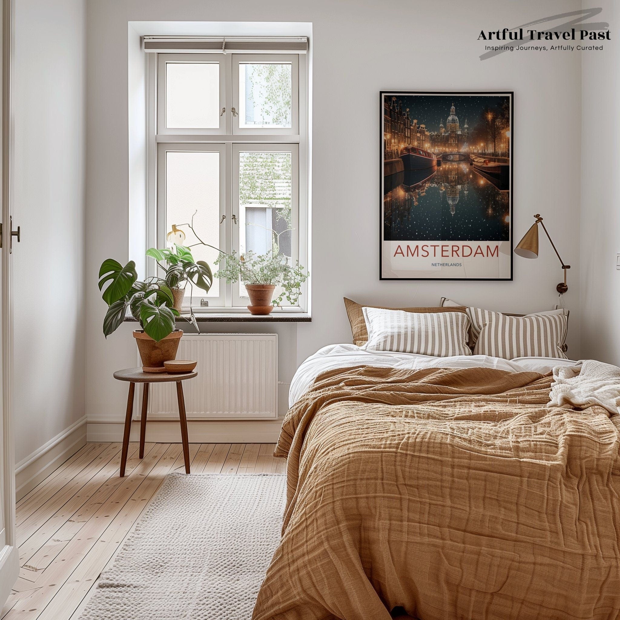 Wall Art Amsterdam Poster | Scenic Canals | Netherlands Wall Art