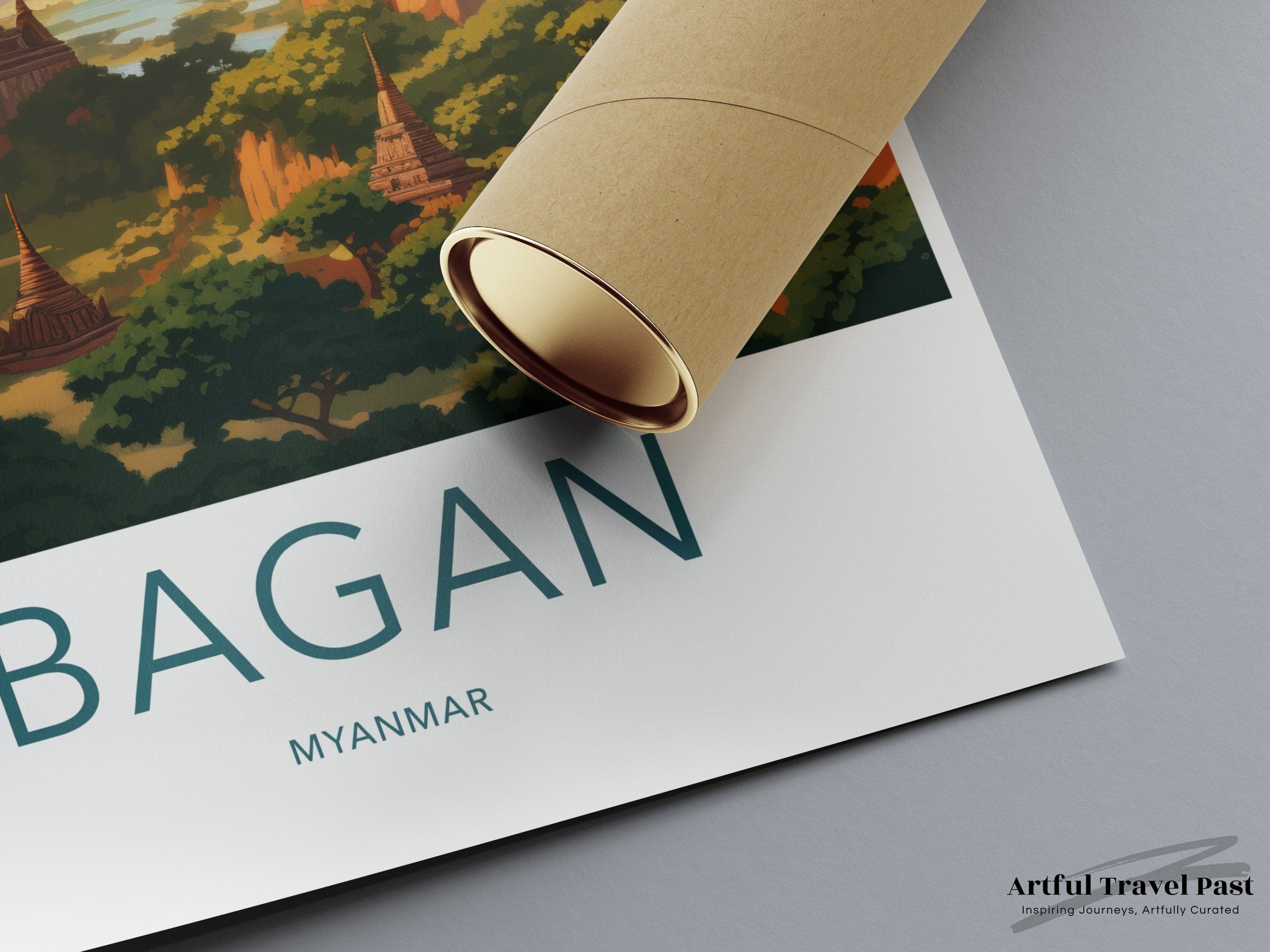 Wall Art Bagan Poster | Myanmar Wall Art | Asia Decor