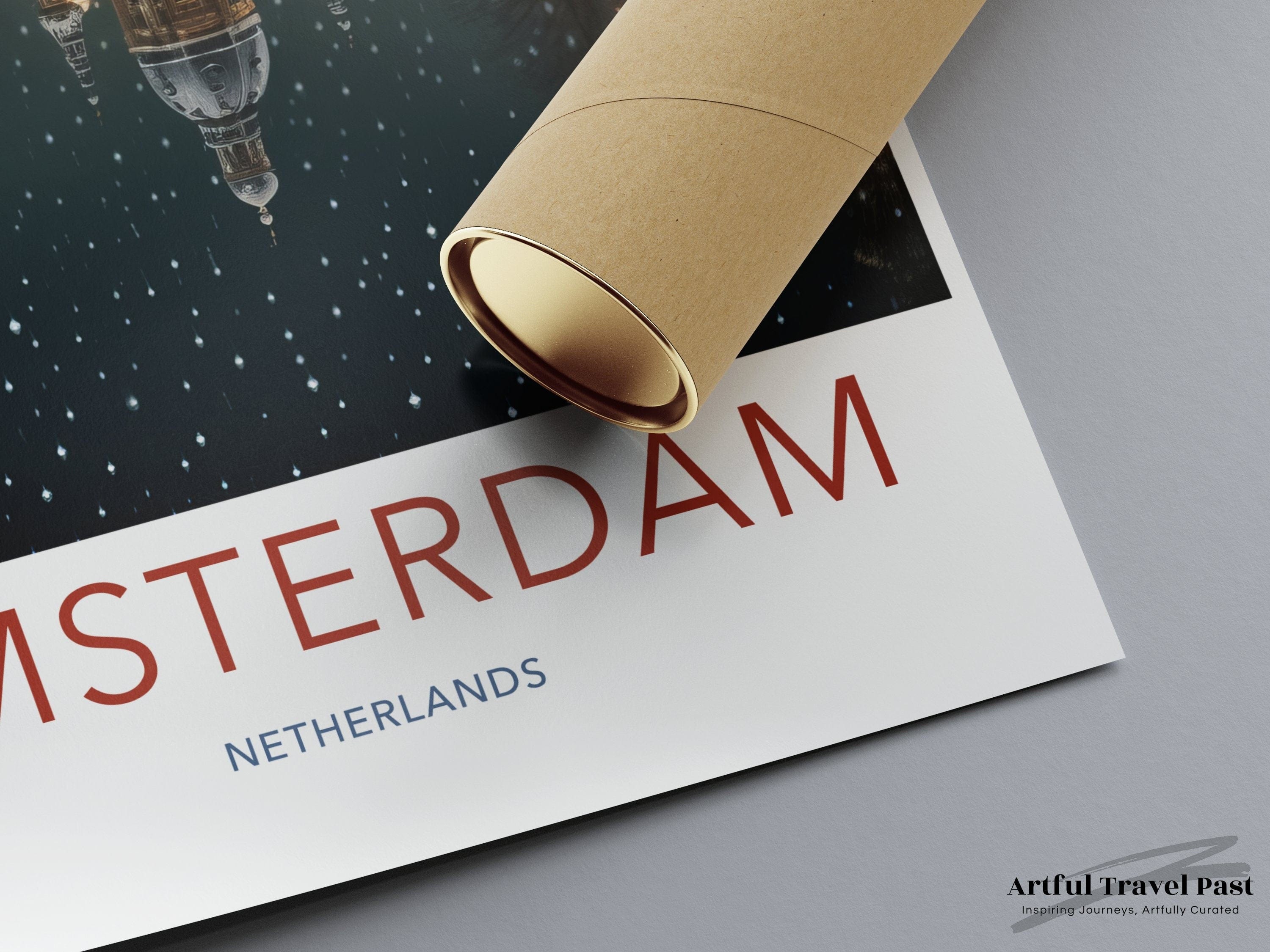 Wall Art Amsterdam Poster | Scenic Canals | Netherlands Wall Art