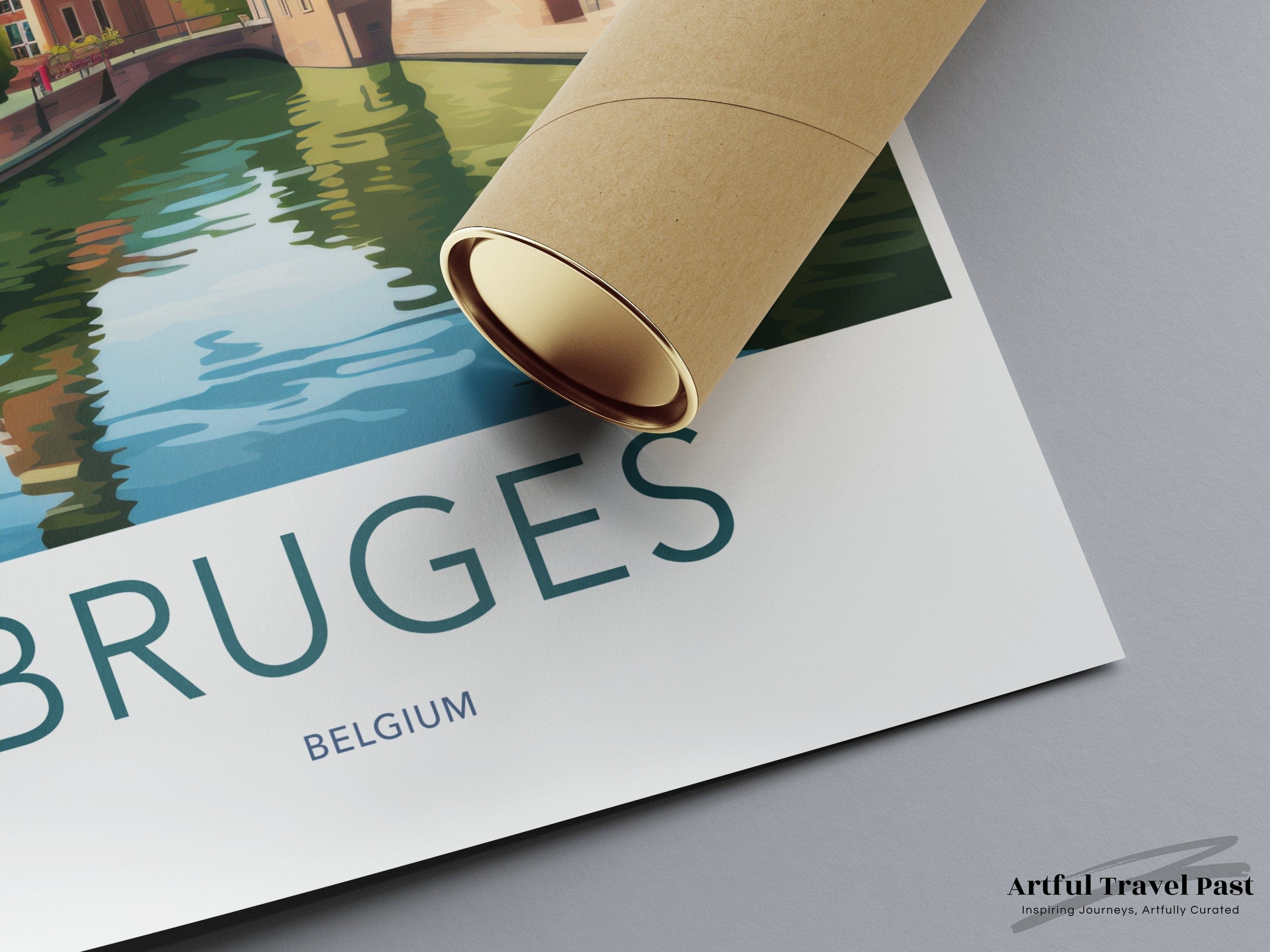 Wall Art Bruges Poster | Belgium Wall Art | Europe Decor