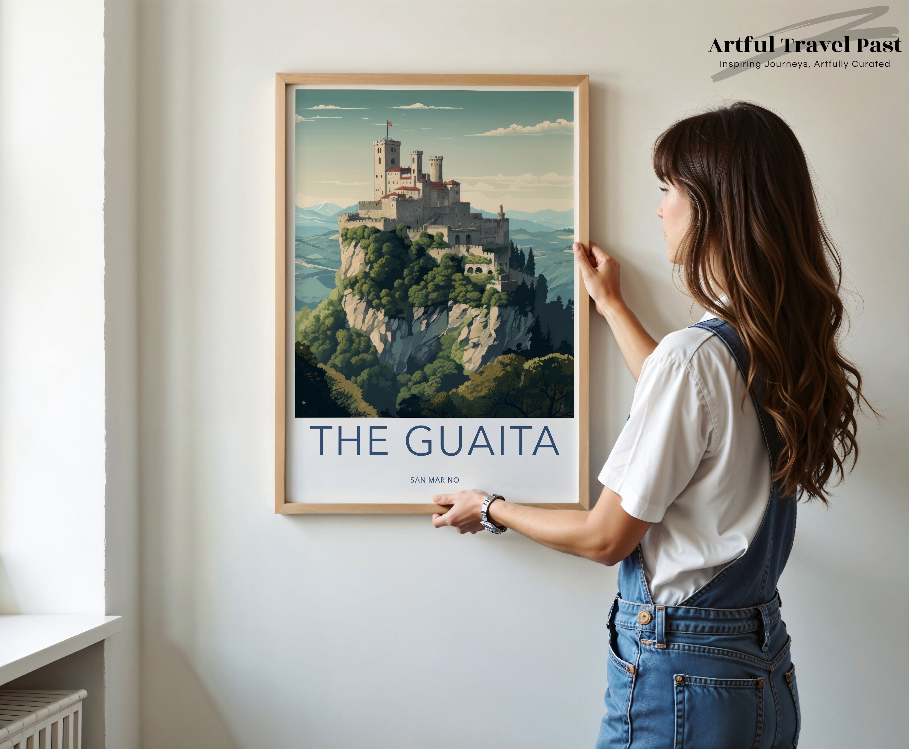 The Guaita San Marino Wall Art, Historic Fortress Print, Scenic Landscape Artwork, Beautiful Castle Decor, Vintage Style Poster