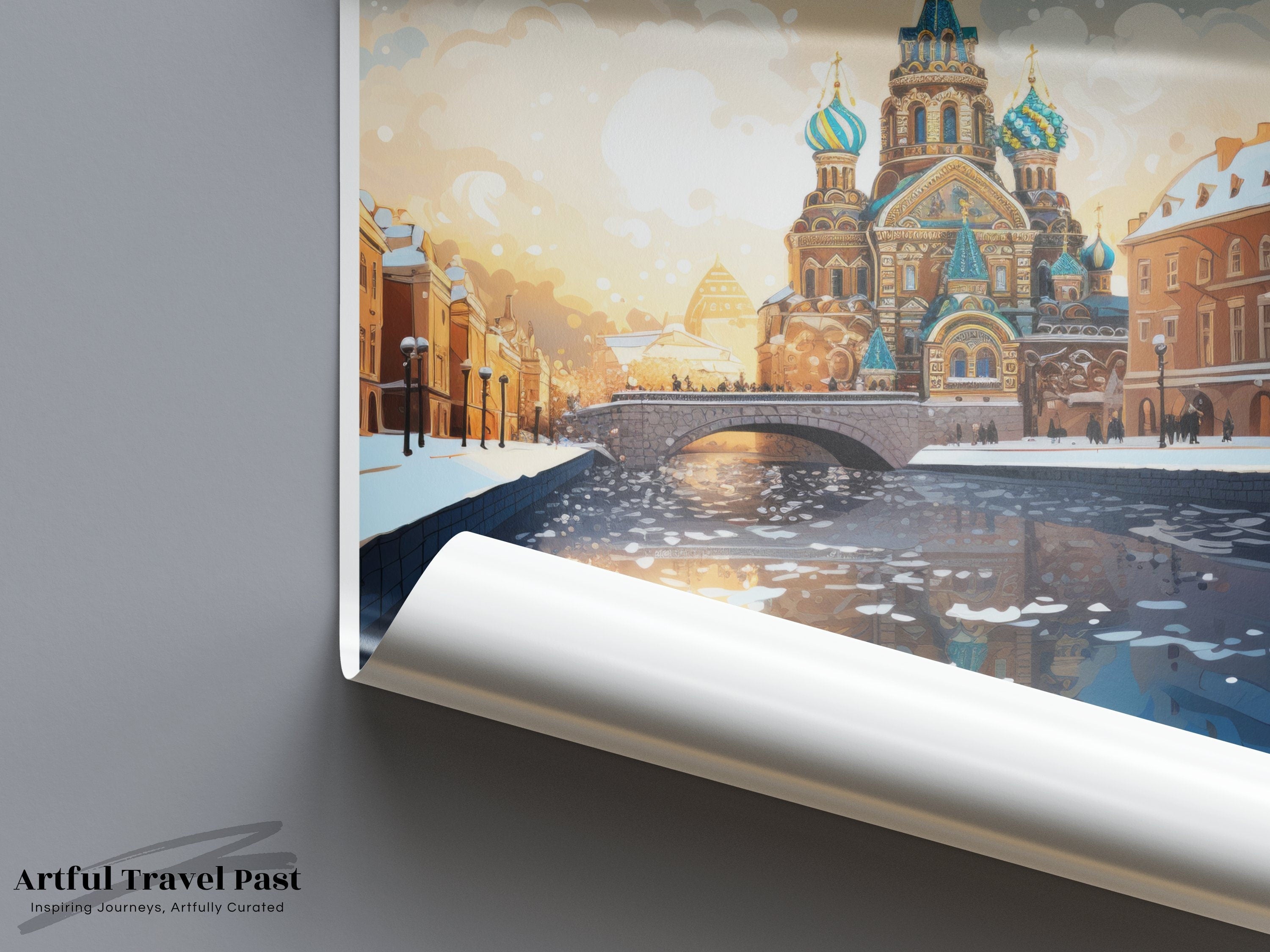 St Petersburg Wall Art, Russia Travel Poster, Cityscape Decor, Modern Travel Art, Scenic Wall Decor, Travel Souvenir Print