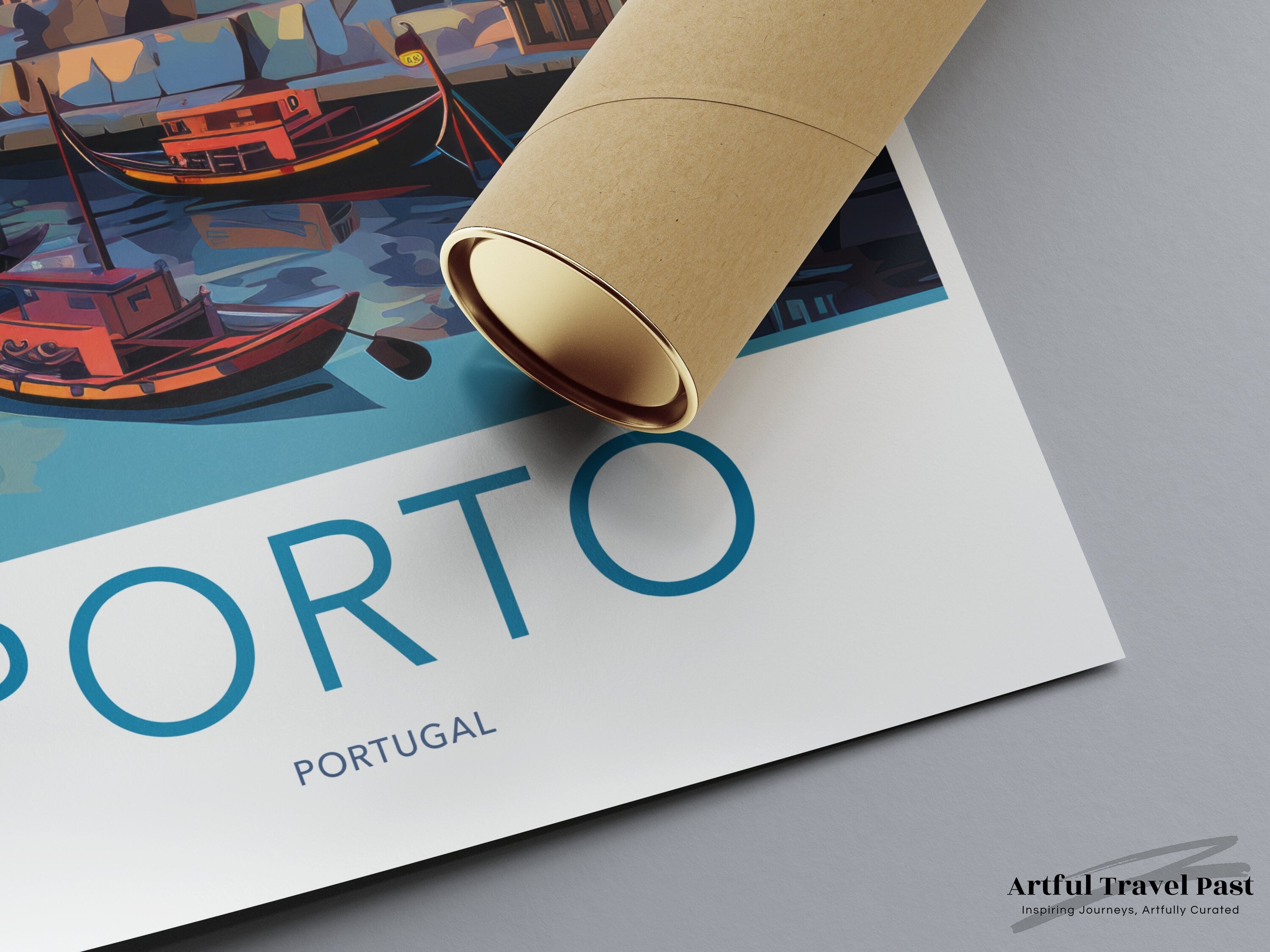 Porto Portugal Wall Art Print, Travel Poster, Cityscape Illustration, Home Decor, Colorful Artwork for Living Room, Office Decor