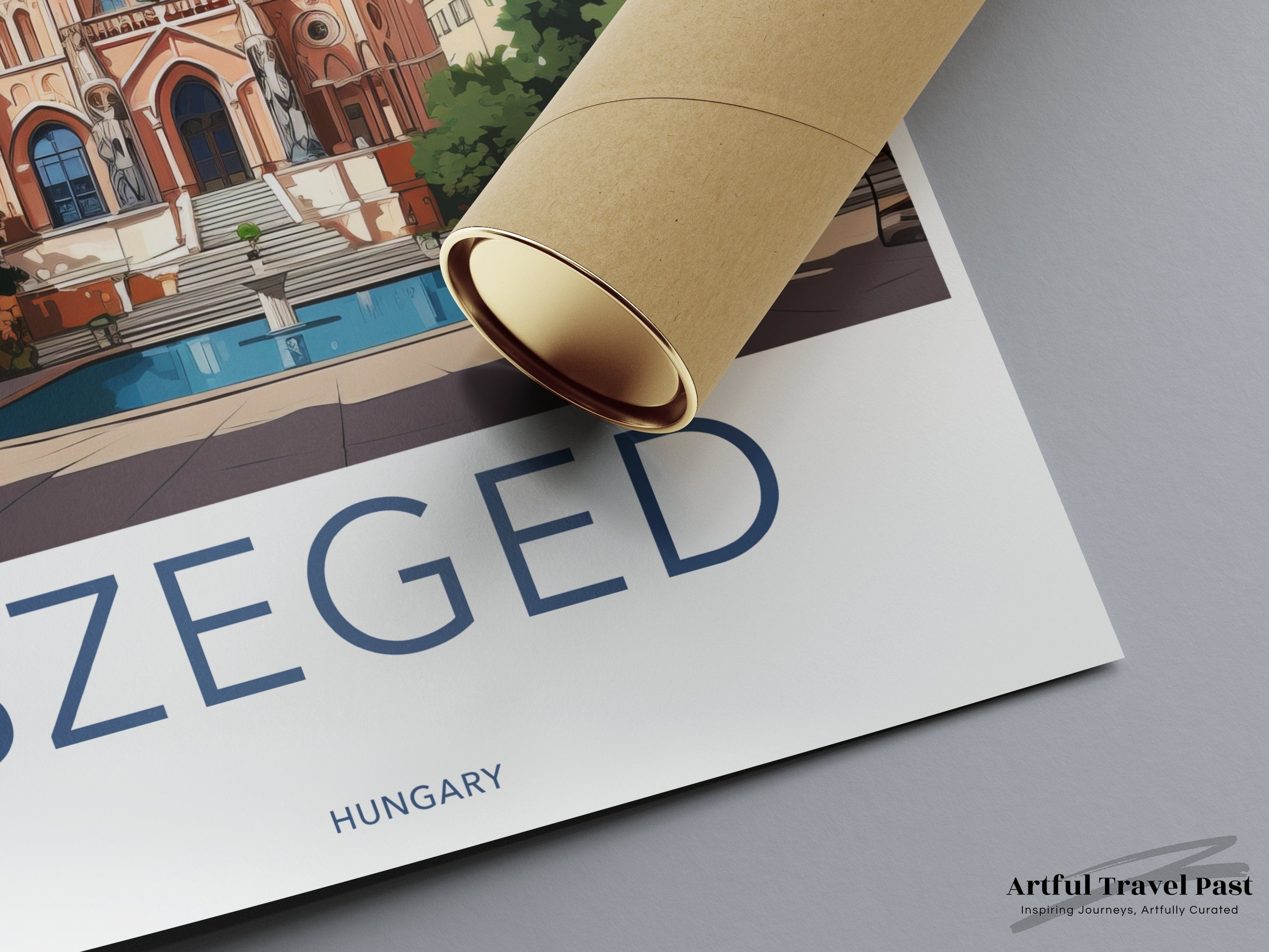 Szeged Hungary Wall Art Print, Historic Architecture, Travel Poster, European Landmark, Cityscape Artwork, Home Decor, Gift Idea