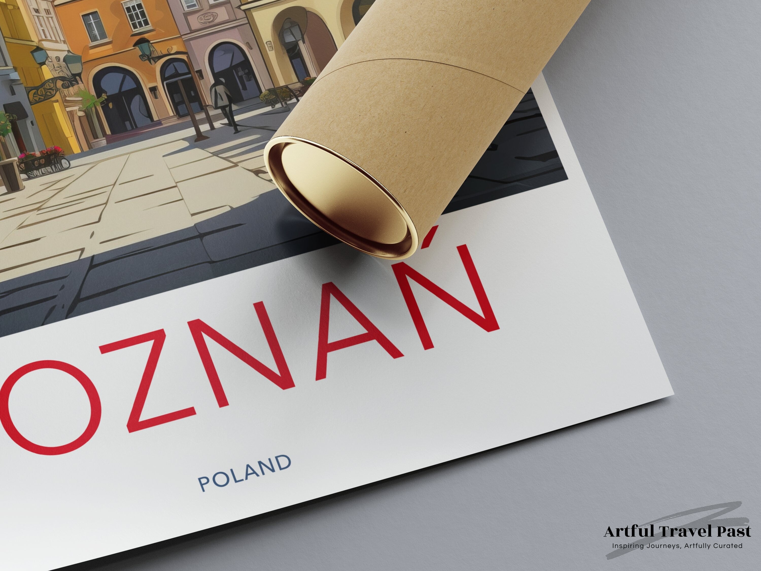 Poznan Poland Wall Art, Travel Poster, European Cityscape, Historic Architecture, Colorful Buildings Print, Home Decor