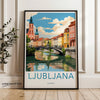 Ljubljana Wall Art, Slovenia Travel Poster, Charming Cityscape Print, Historic European Destination, Vibrant Home Decor, City Artwork