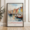 Copenhagen Wall Art, Colorful Houses, Scandinavian Decor, Denmark Print, Travel Poster, Maritime Art, European Cityscape, Germany