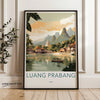 Luang Prabang Laos Wall Art, Historic Cityscape Art Print, Southeast Asian Cultural Heritage Poster, Natural Scenic Decor