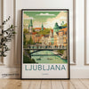 Ljubljana Wall Art, Slovenia Print, European Cityscape Art, Travel Poster, Architectural Decor, Scenic City Print, Living Room Art