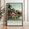 Luang Prabang Wall Art, Laos Travel Poster, Southeast Asia Artwork, Scenic Print, Cultural Landmark Illustration, Home Decor