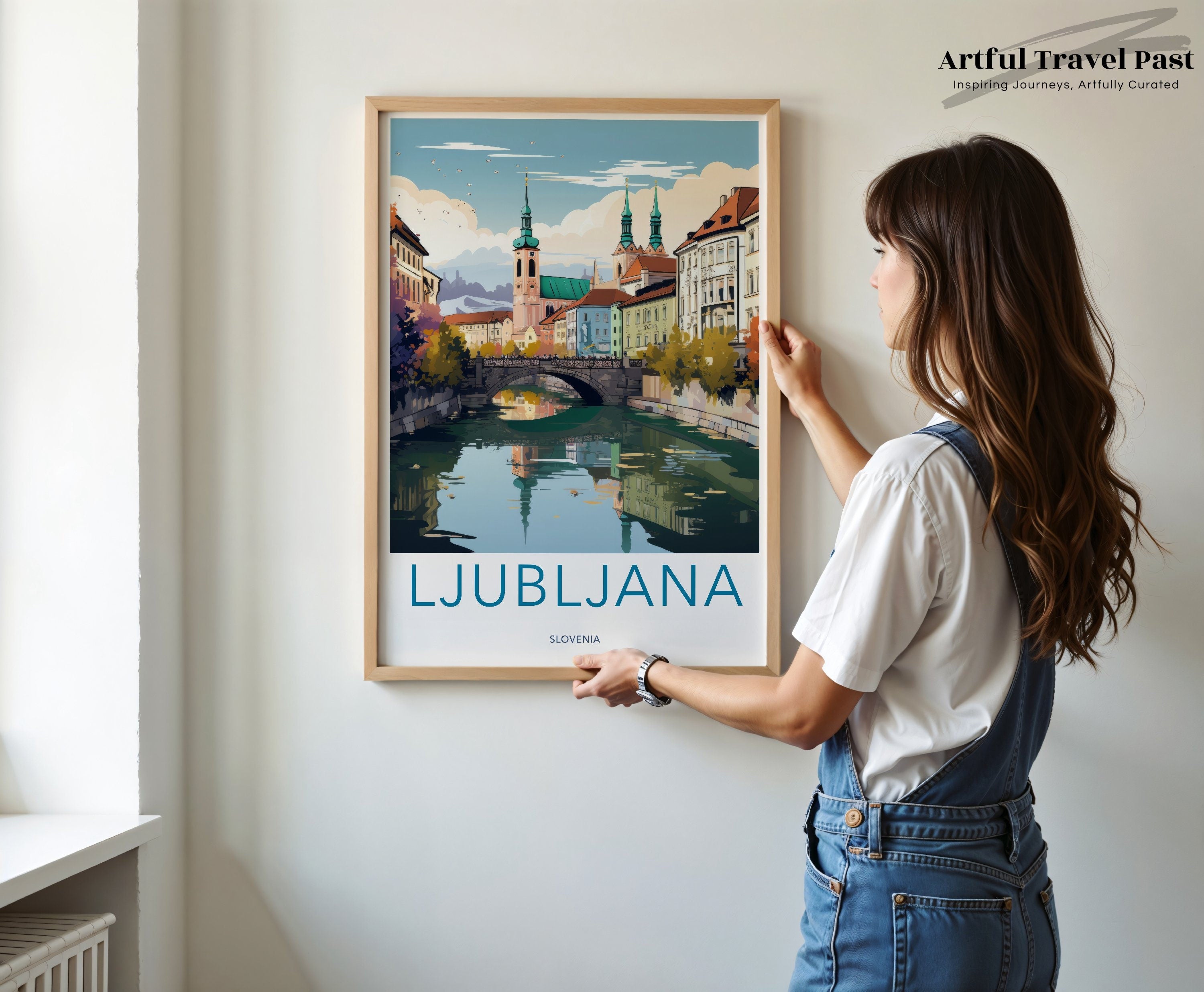 Ljubljana Wall Art, Slovenia Cityscape Print, Historic European Architecture Artwork, Cultural Landmark Poster, Travel Decor