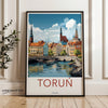 Torun Poland Travel Poster, Torun Wall Art, Historic Cityscape Print, European Architectural Wonders, Cultural Landmark Decor