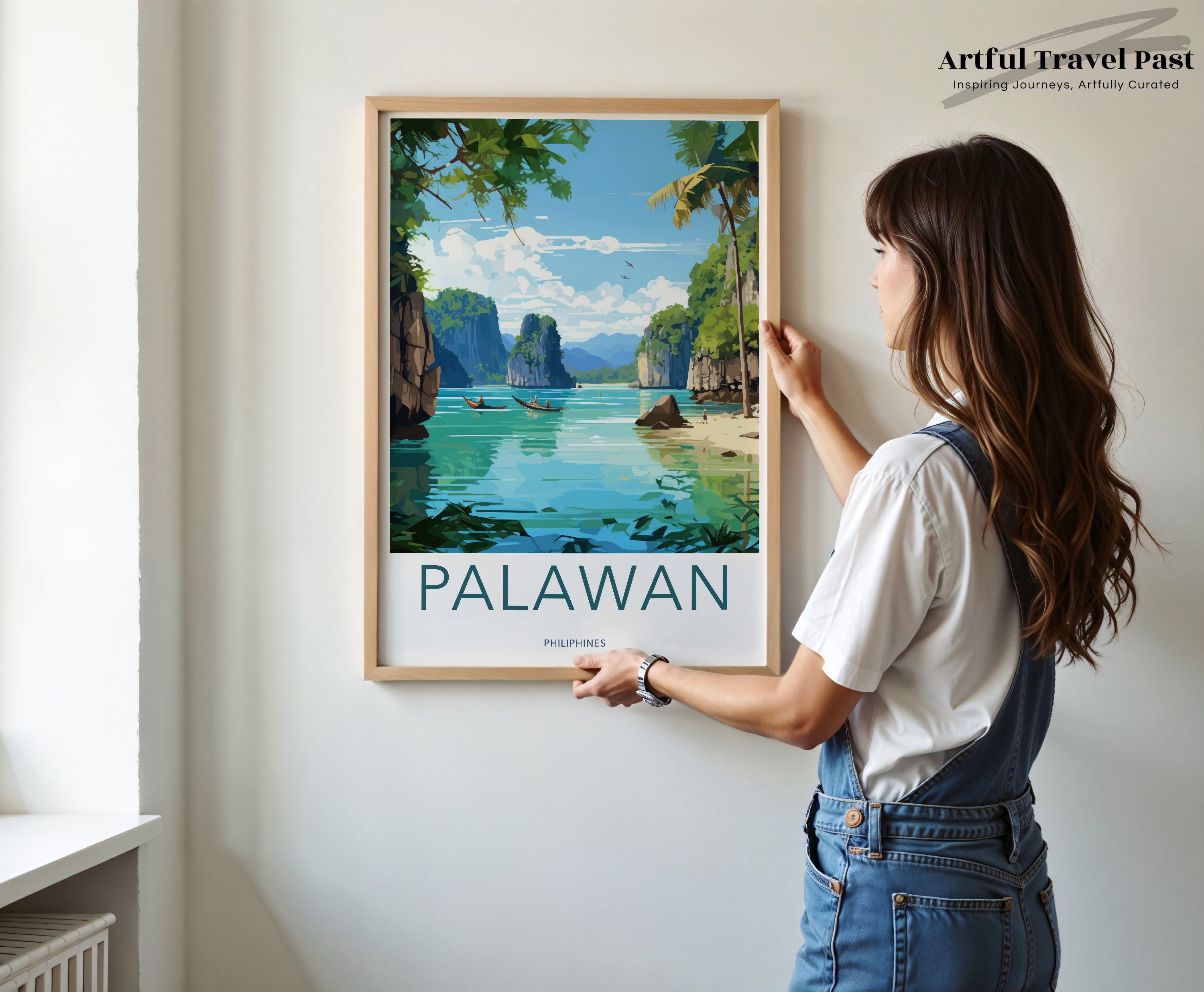 Palawan Wall Art, Philippines Travel Poster, Tropical Island Decor, Scenic Landscape Print, Travel Souvenir, Coastal Artwork