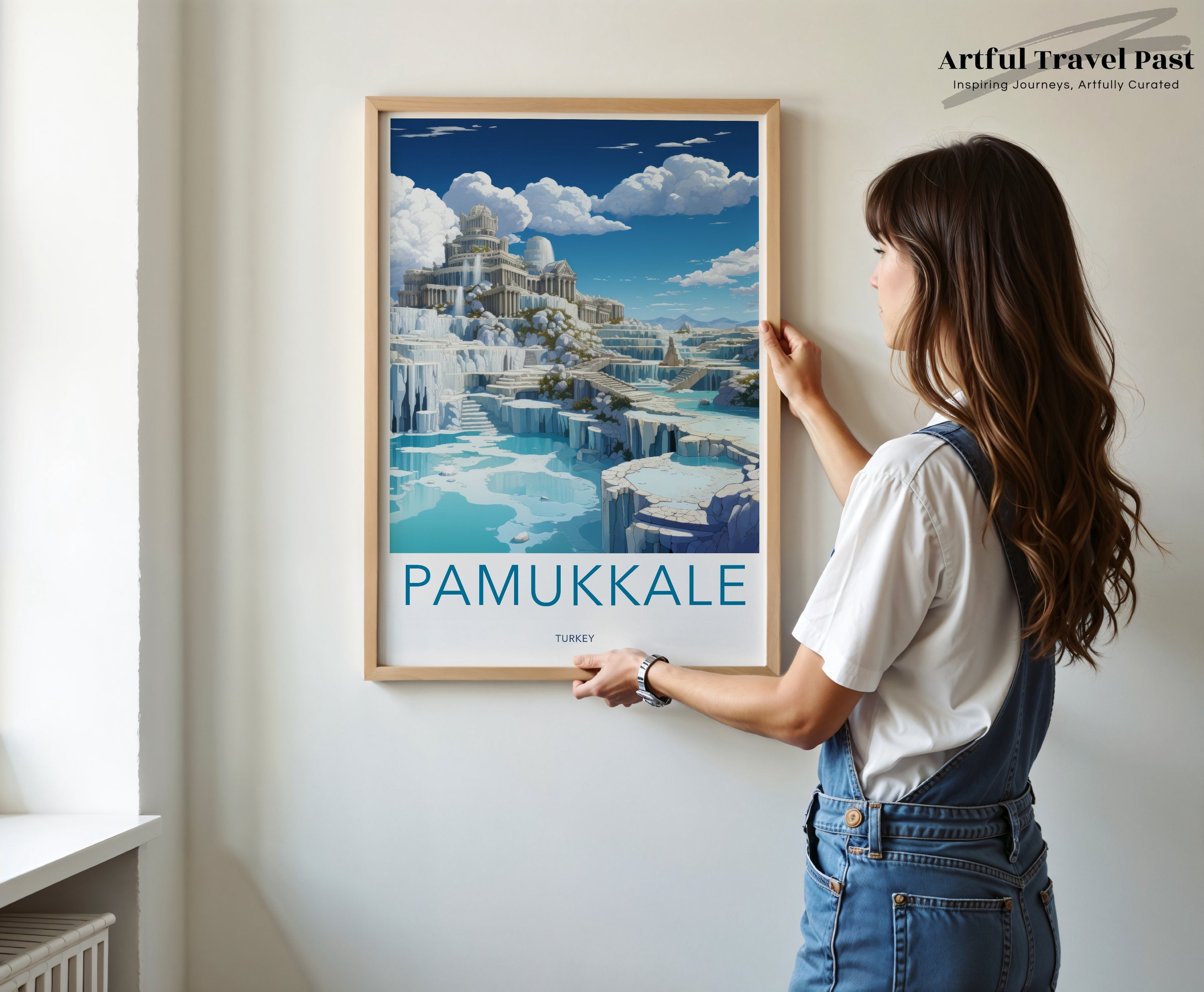 Pamukkale Wall Art, Historic Turkish Landscape, Architectural Wonders Home Decor, Natural Beauty Print, Cultural Landmarks Poster, Travel