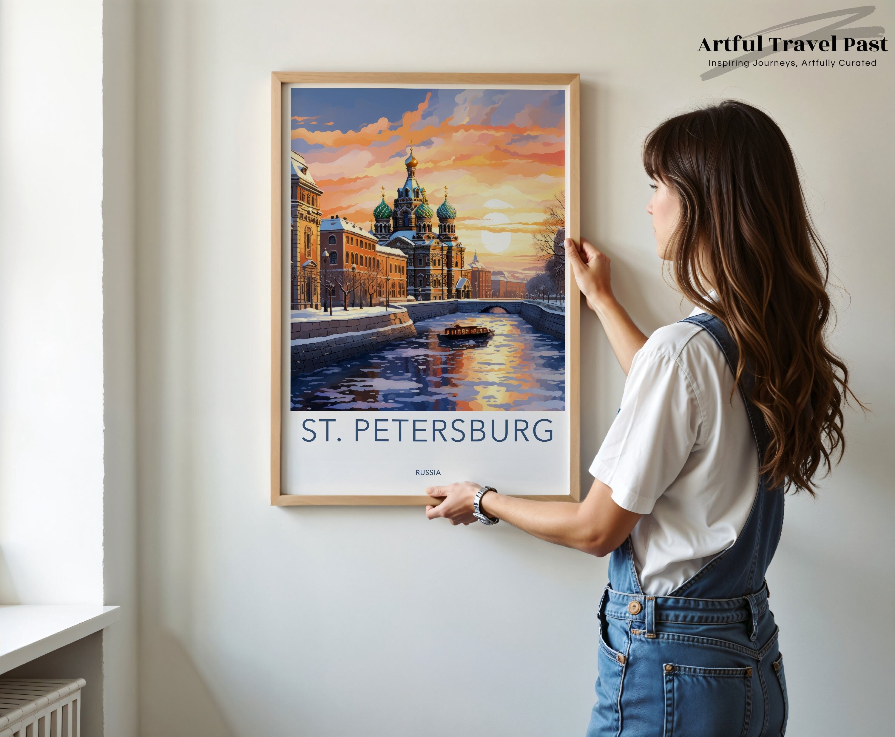 St. Petersburg Wall Art, Russia Cityscape Art, Winter Sunset City View, Architectural Wonders, Cultural Landmarks, Home Decor