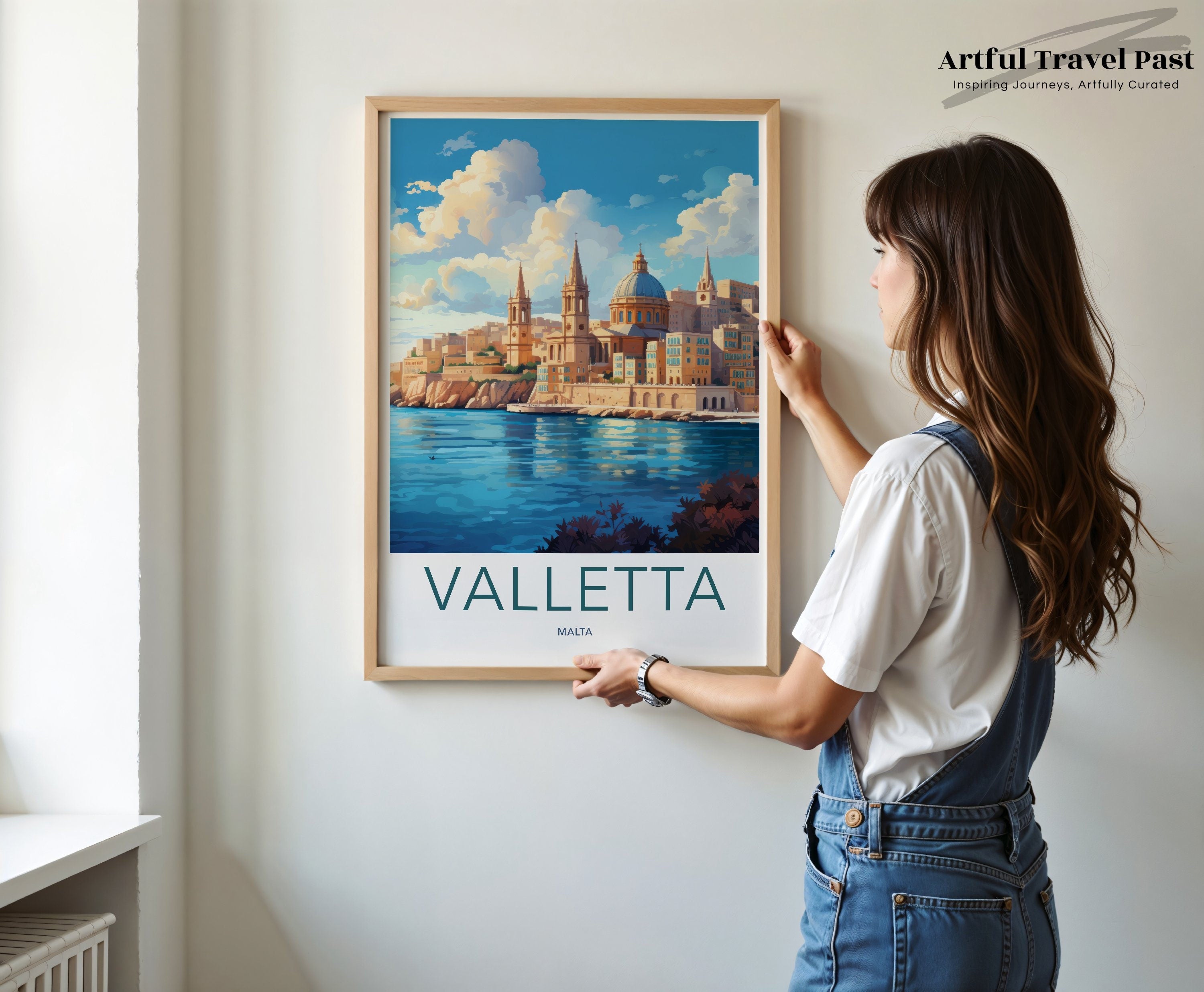 Valletta Malta Wall Art, Historic City Skyline, Mediterranean Seaside Print, Coastal Architecture Decor, Scenic Travel Poster