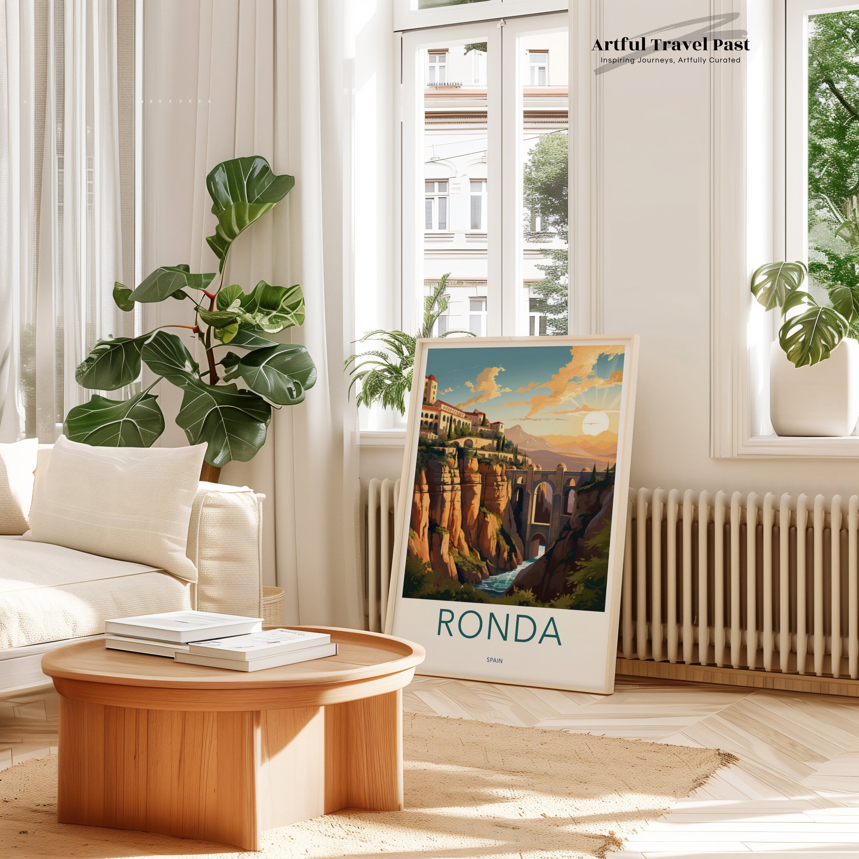 Stunning Ronda Wall Art, Spanish Countryside Scenic Landscape, Architectural Wonders, Cultural Landmarks, European Travel Poster