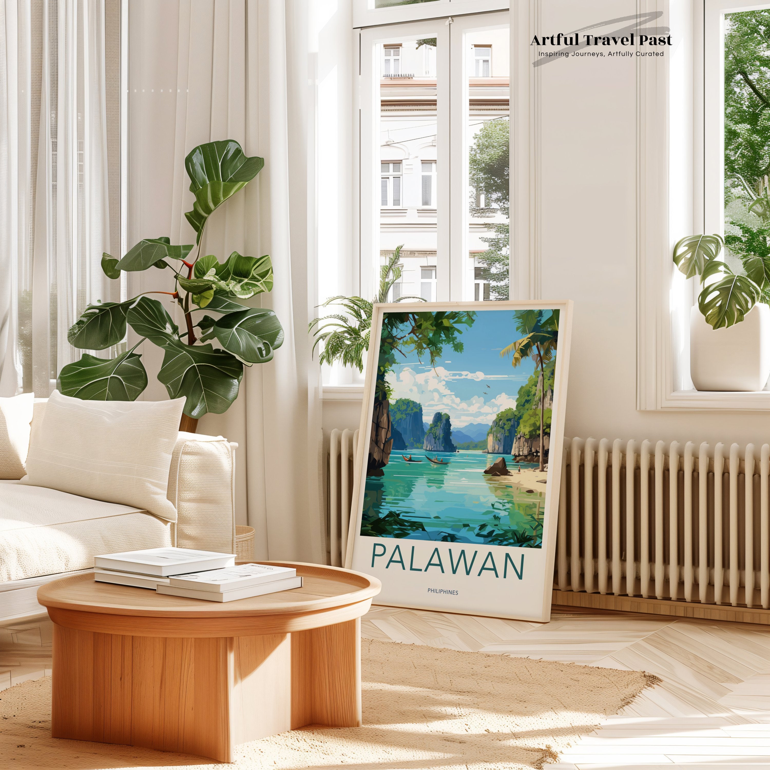 Palawan Wall Art, Philippines Travel Poster, Tropical Island Decor, Scenic Landscape Print, Travel Souvenir, Coastal Artwork