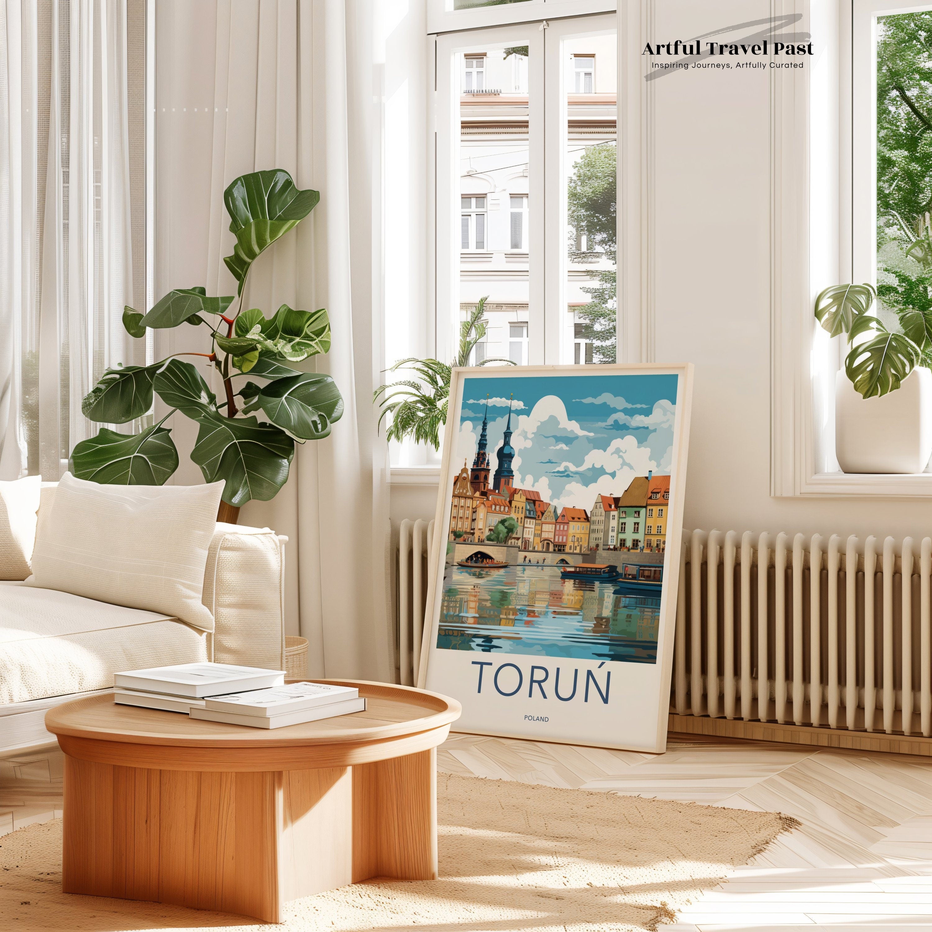 Stunning Torun Poland Wall Art, Torun Historic Cityscape Print, Colorful Reflection Poster, Architectural Wonders Decor