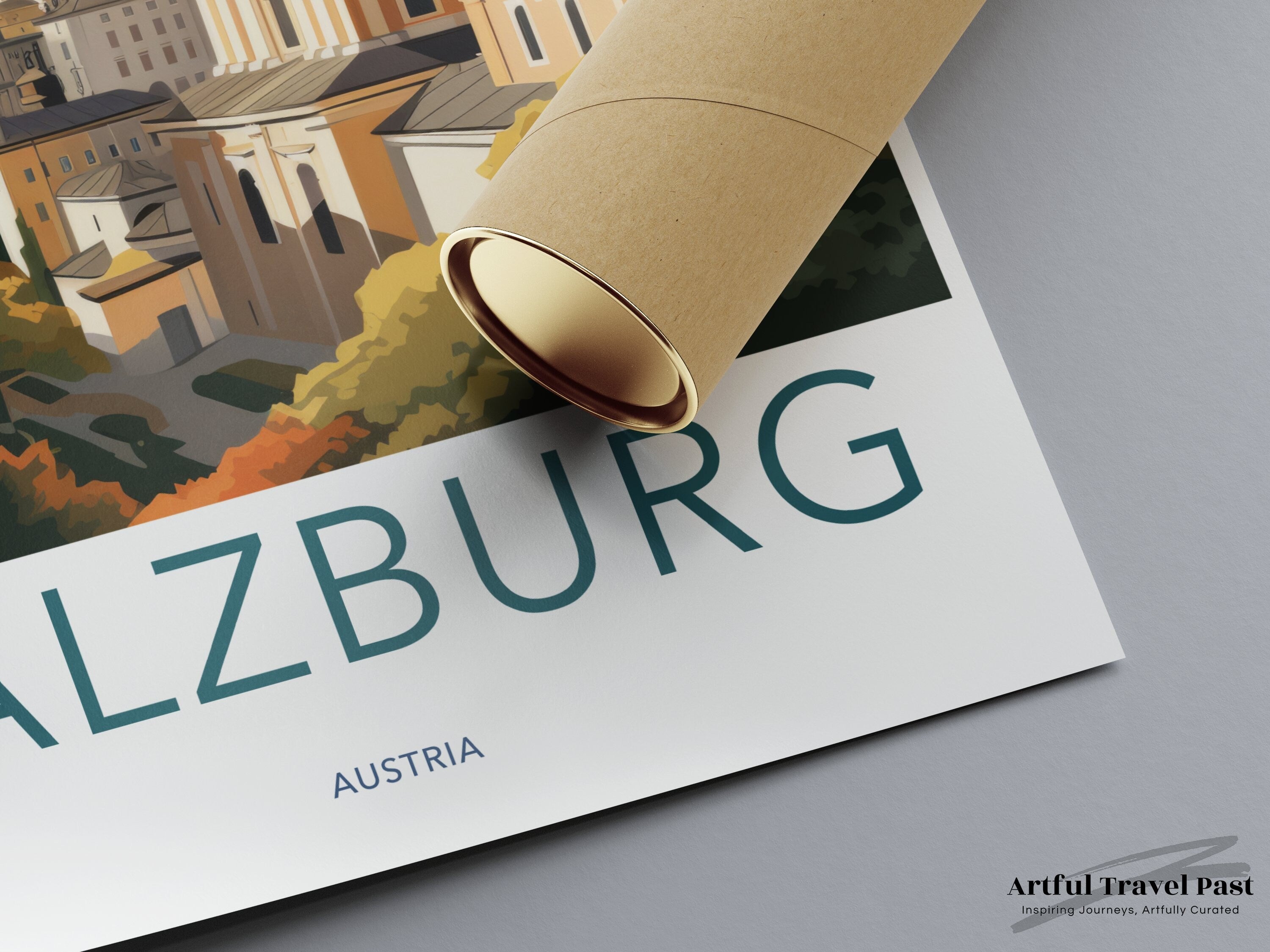 Salzburg Wall Art, Stunning Salzburg Print, Historic Salzburg Poster, Austrian Landmark Artwork, Beautiful Salzburg Skyline, Cultural