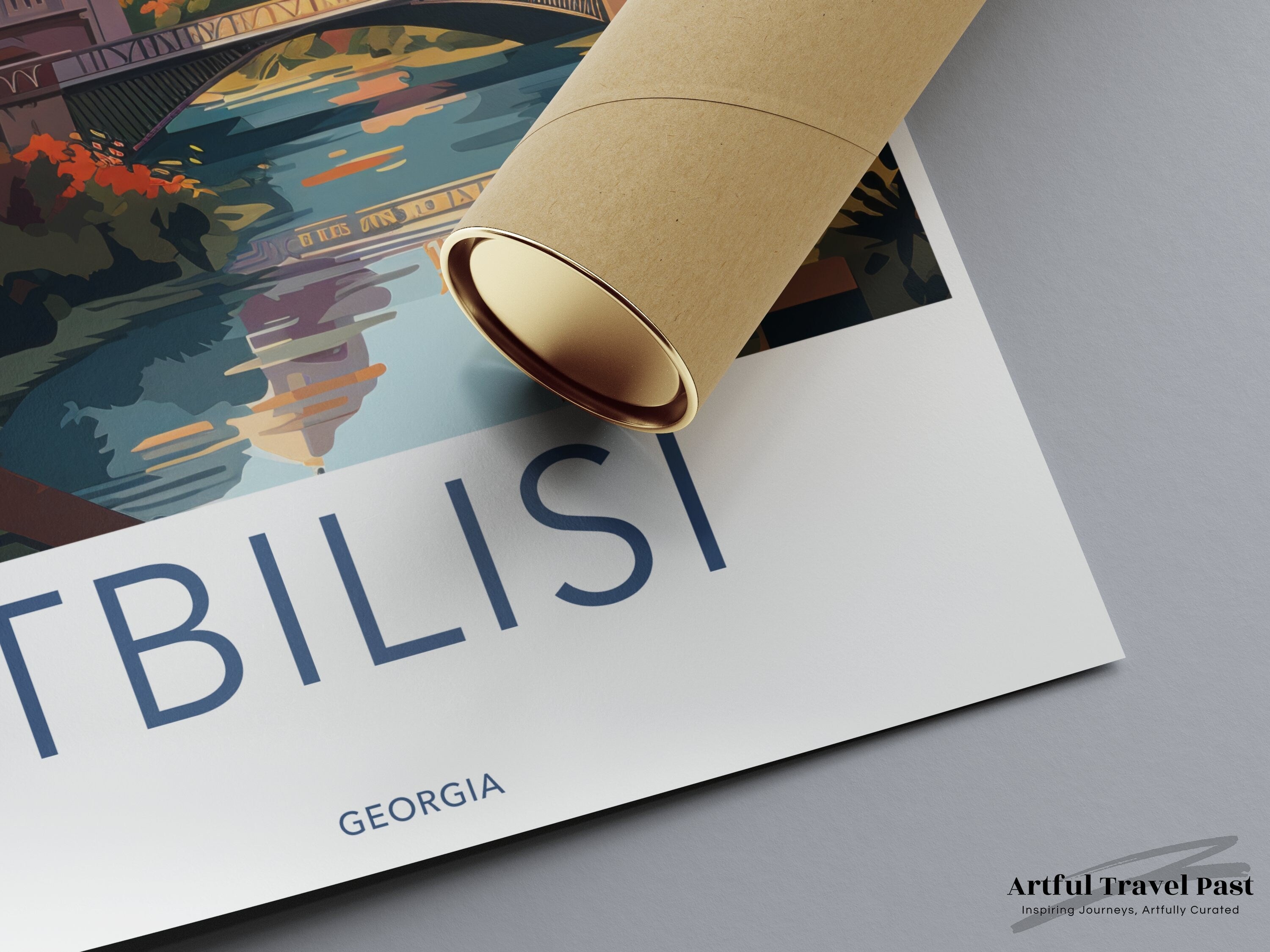 Tbilisi Wall Art Print, Georgian Cityscape Poster, Travel Poster, Tbilisi City Art, Modern Home Decor, Tbilisi Illustration, Georgia Print