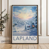 Lapland Finland Winter Wonderland Landscape, Lapland Snowy Village Scene, Peaceful Snow Covered Cottages, Scandinavian Wall Art