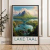 Scenic Lake Taal Wall Art, Philippines Landscape Poster, Nature and Volcano Print, Beautiful Wall Decor, Tropical Paradise Artwork