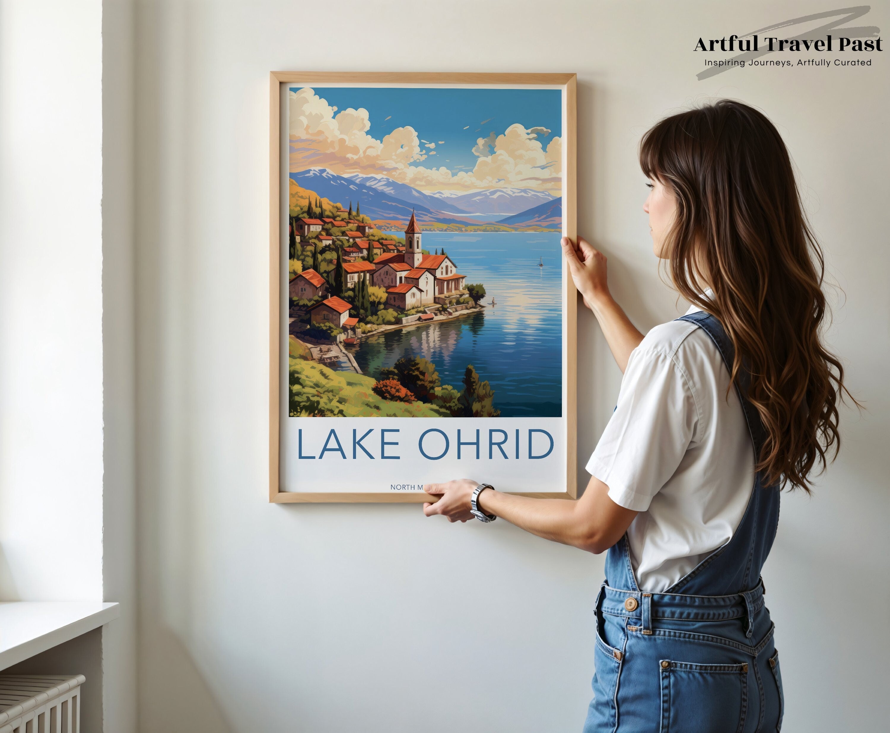 Lake Ohrid Wall Art, Scenic North Macedonia Print, Historical and Cultural Landscape, Stunning Architecture, Natural Beauty Artwork