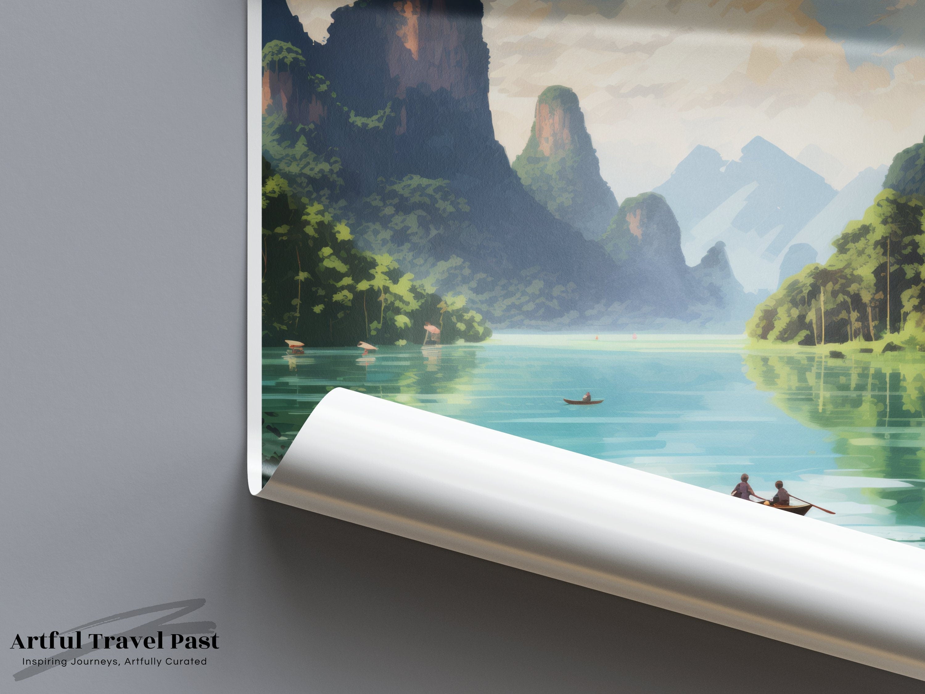 Surat Thani Wall Art, Scenic Thailand Landscape Print, Nature Lover Gift, Southeast Asian Home Decor, Cultural Heritage Wall Art