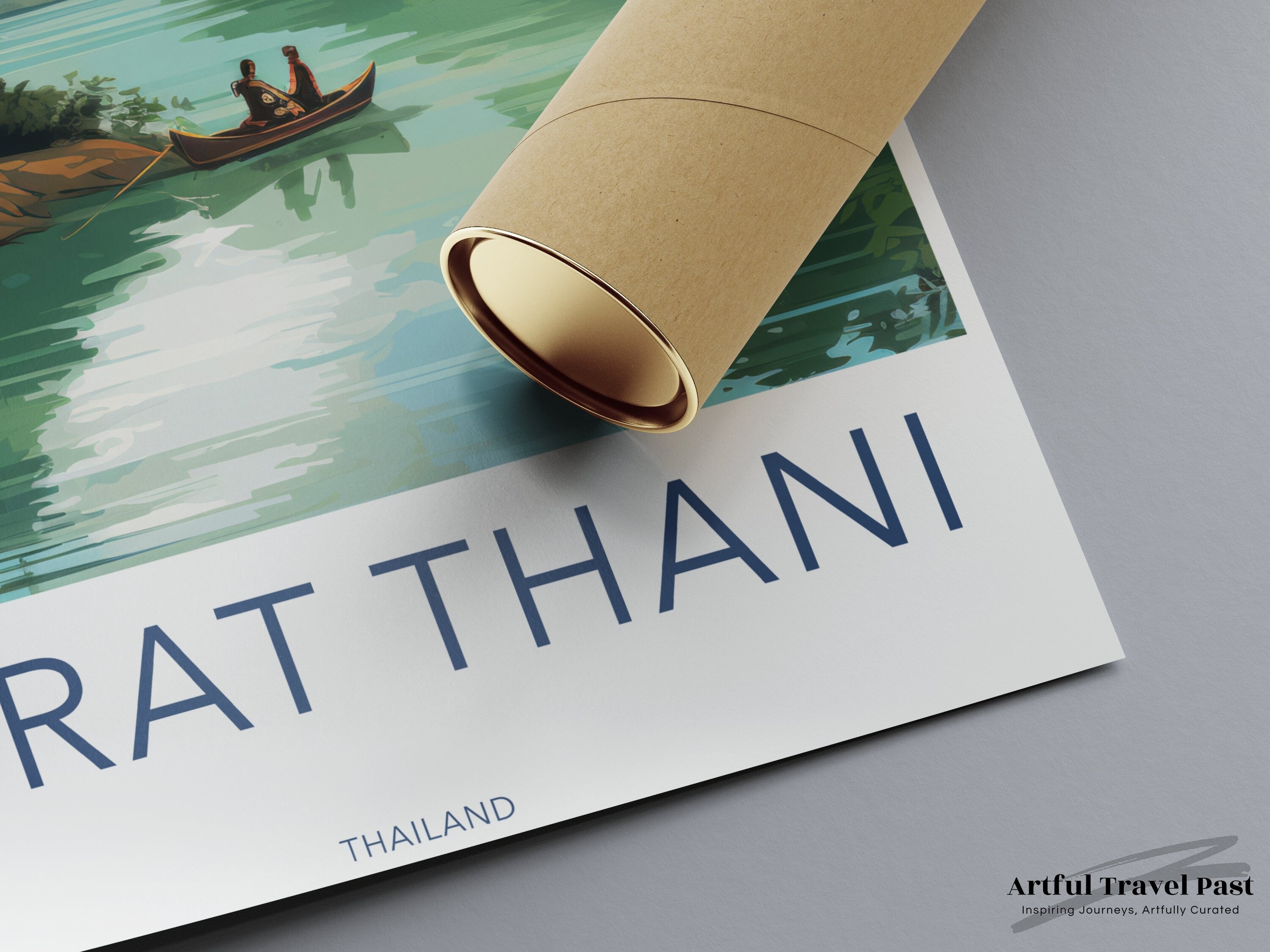 Surat Thani Wall Art, Beautiful Cityscape Print, Coastal Landscape Decor, Thailand Scenic Poster, Travel Inspired Art Print