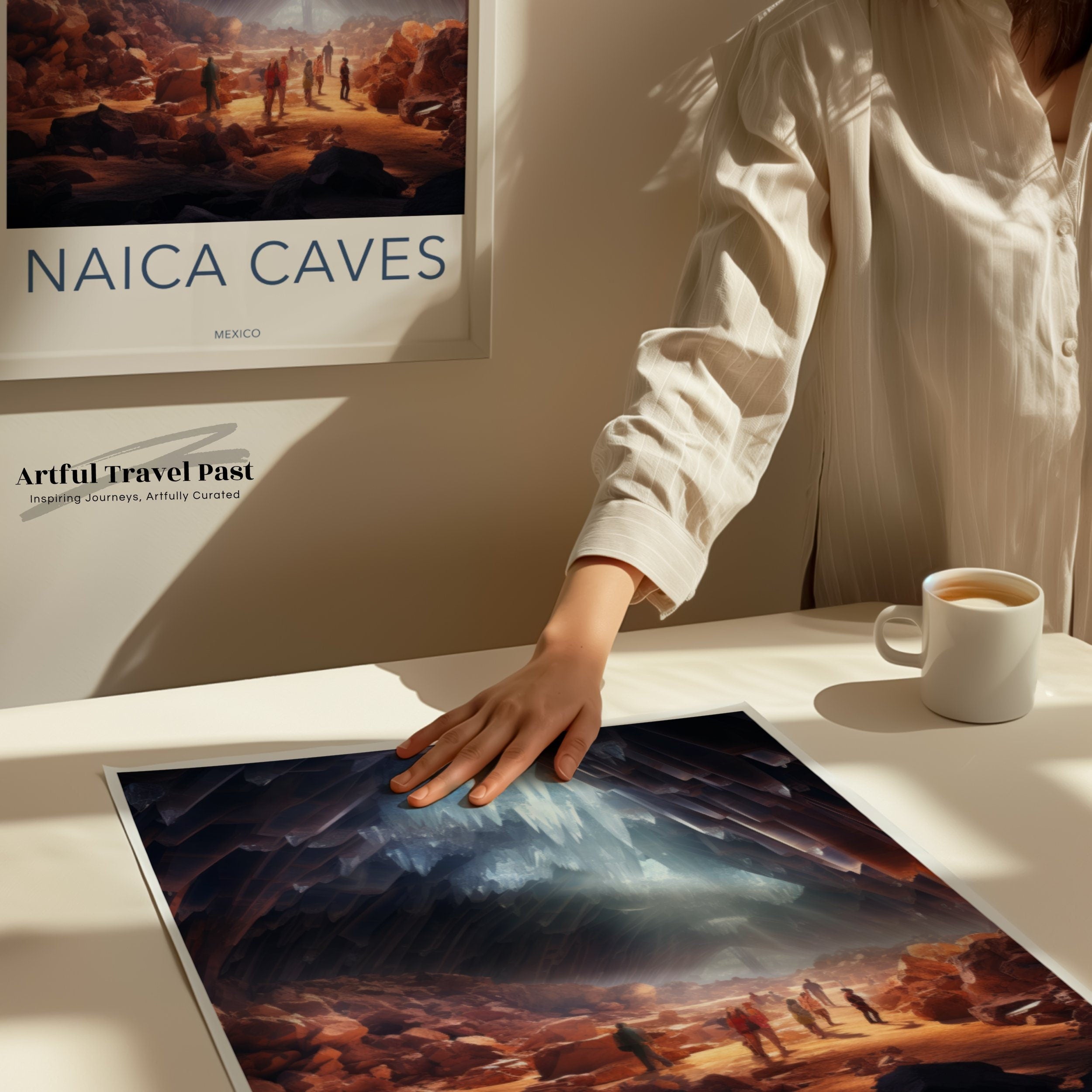 Naica Caves Wall Art, Stunning Underground Crystal Cave Print, Geological Wonder, Mexico Wall Decor, Scenic Nature Artwork, Home Office