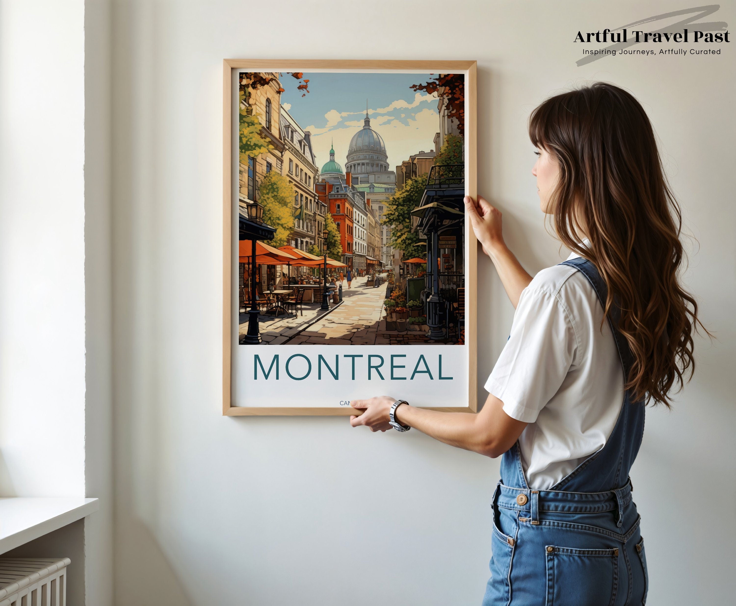 Montreal Wall Art Print, Vintage Style Poster, Old Montreal Street Scene, Montreal Cityscape, Beautiful Wall Decor for Home, Gift Idea