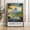 Ometepe Wall Art, Nicaragua Landscape Print, Volcanic Island Poster, Central American Decor, Nature Scenery Artwork