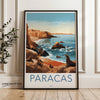 Scenic Wall Art, Coastal Landscape Print, Ocean View Poster, Natural Beauty Home Decor, Paracas Peru Artwork, Sea Lion Illustration