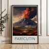 Parícutin Mexico Wall Art, Volcanic Eruption Poster, Historical Natural Landmark Decor, Mexican Landscape Print, Nature Lover Gift