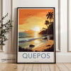 Quepos Costa Rica Sunset Beach Art, Tropical Paradise Wall Print, Coastal Decor, Nature Landscape Poster, Eco-Friendly Artwork