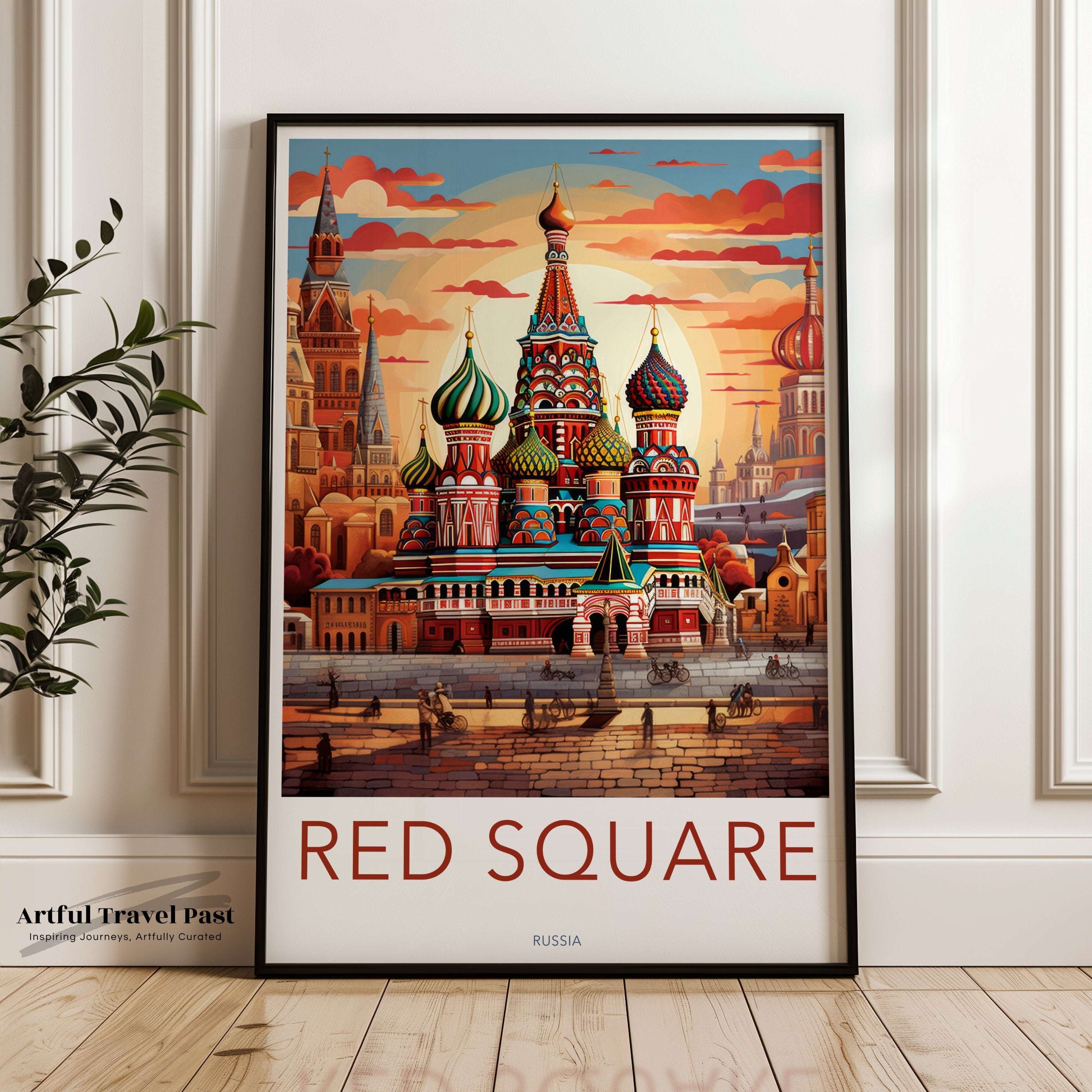 Red Square Russia Wall Art, Historical Landmark Poster, Moscow Cityscape Print, Colorful Architectural Decor, Travel Souvenir Artwork