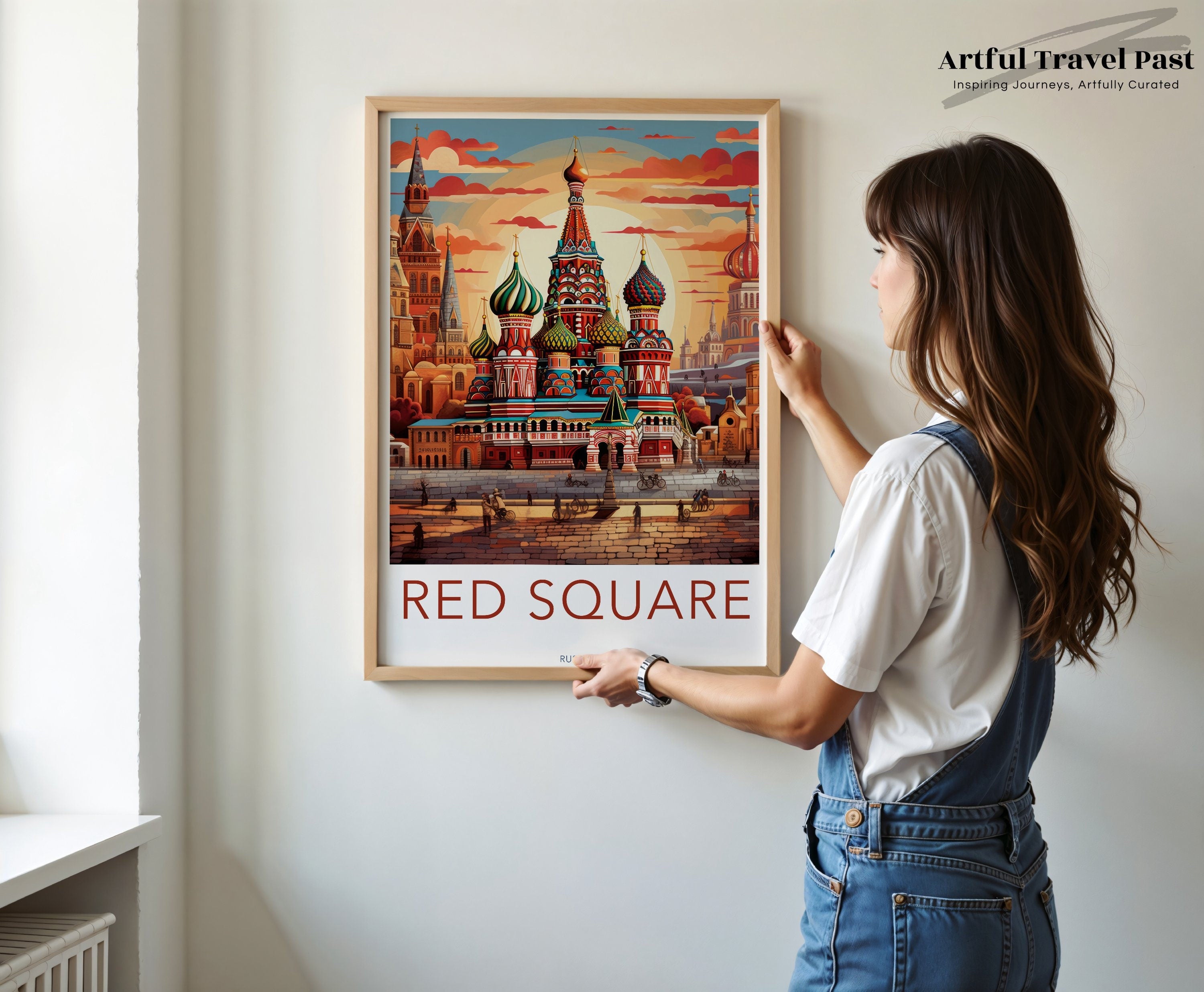 Red Square Russia Wall Art, Historical Landmark Poster, Moscow Cityscape Print, Colorful Architectural Decor, Travel Souvenir Artwork