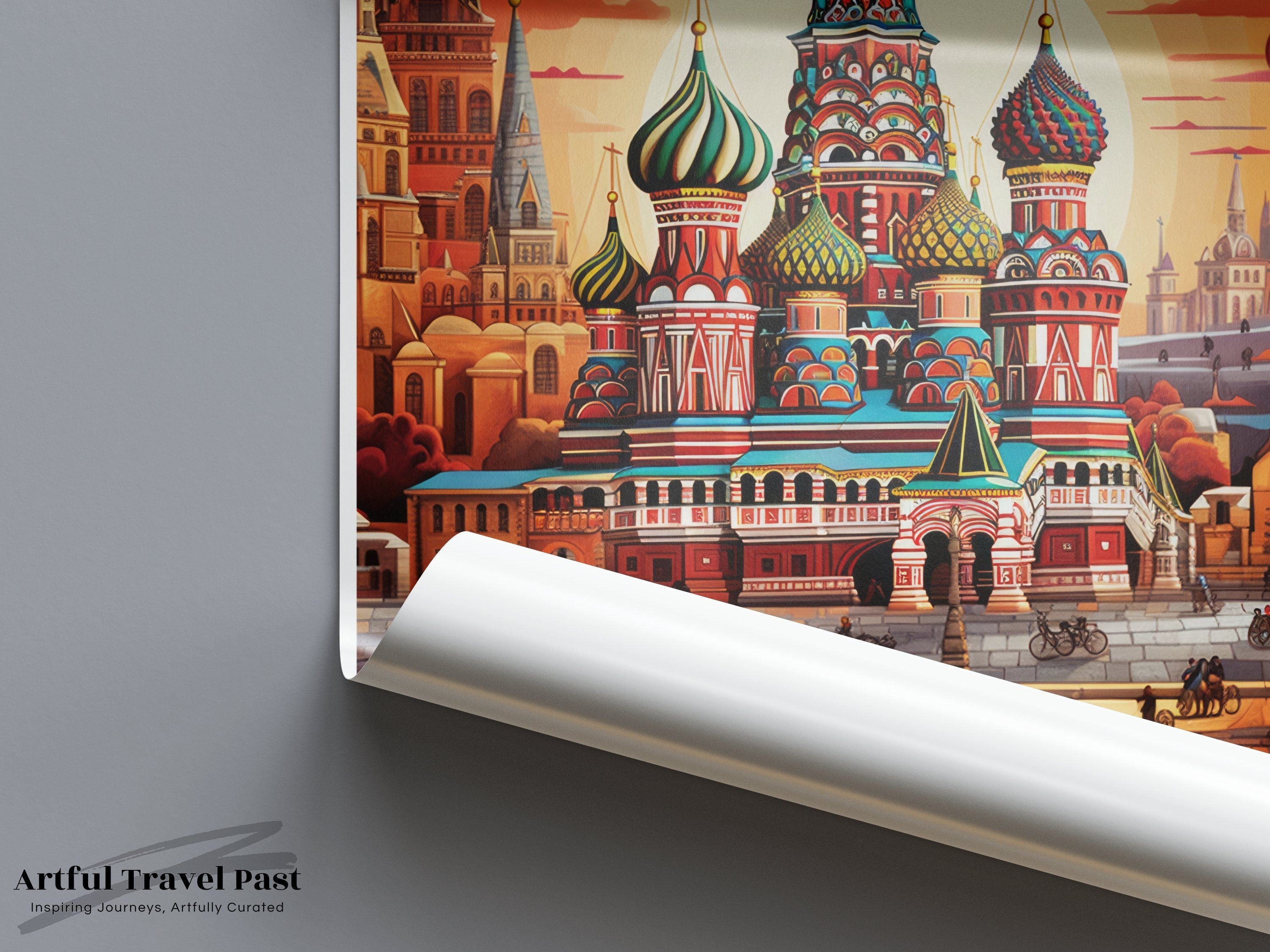 Red Square Russia Wall Art, Historical Landmark Poster, Moscow Cityscape Print, Colorful Architectural Decor, Travel Souvenir Artwork