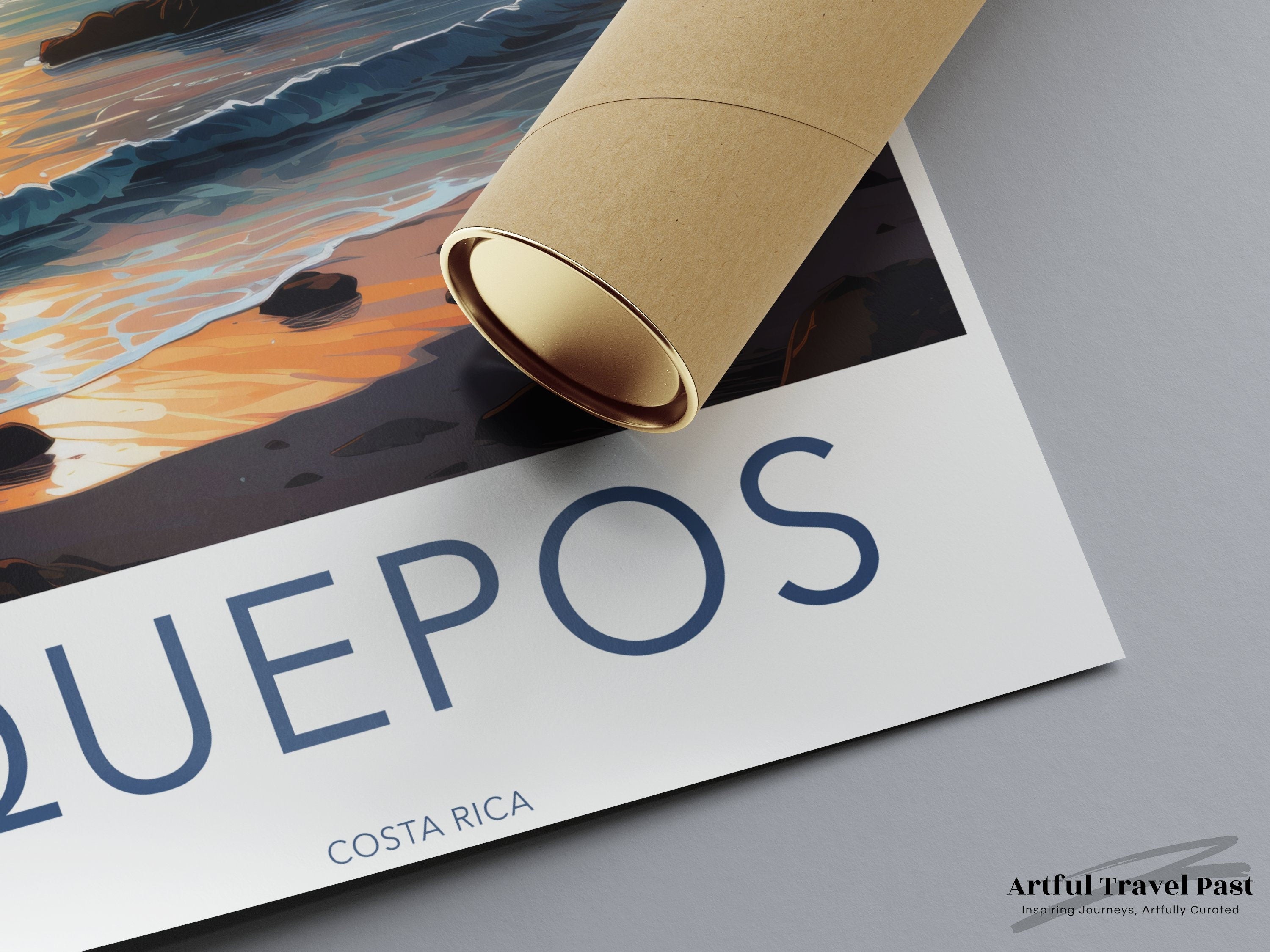 Quepos Wall Art, Costa Rica Sunset Art Print, Tropical Beach Decor, Coastal Landscape Poster, Nature Lovers Gift, Home Decoration