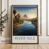 River Nile Egypt Wall Art Print, Ancient Landscape Poster, Historical Decor, Cultural Landmarks Decoration, Pyramid Scenery Artwork