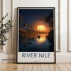 River Nile Wall Art, Sunset Over Nile River Print, Scenic Tanzanian Landscape, Historical and Cultural Wall Decor