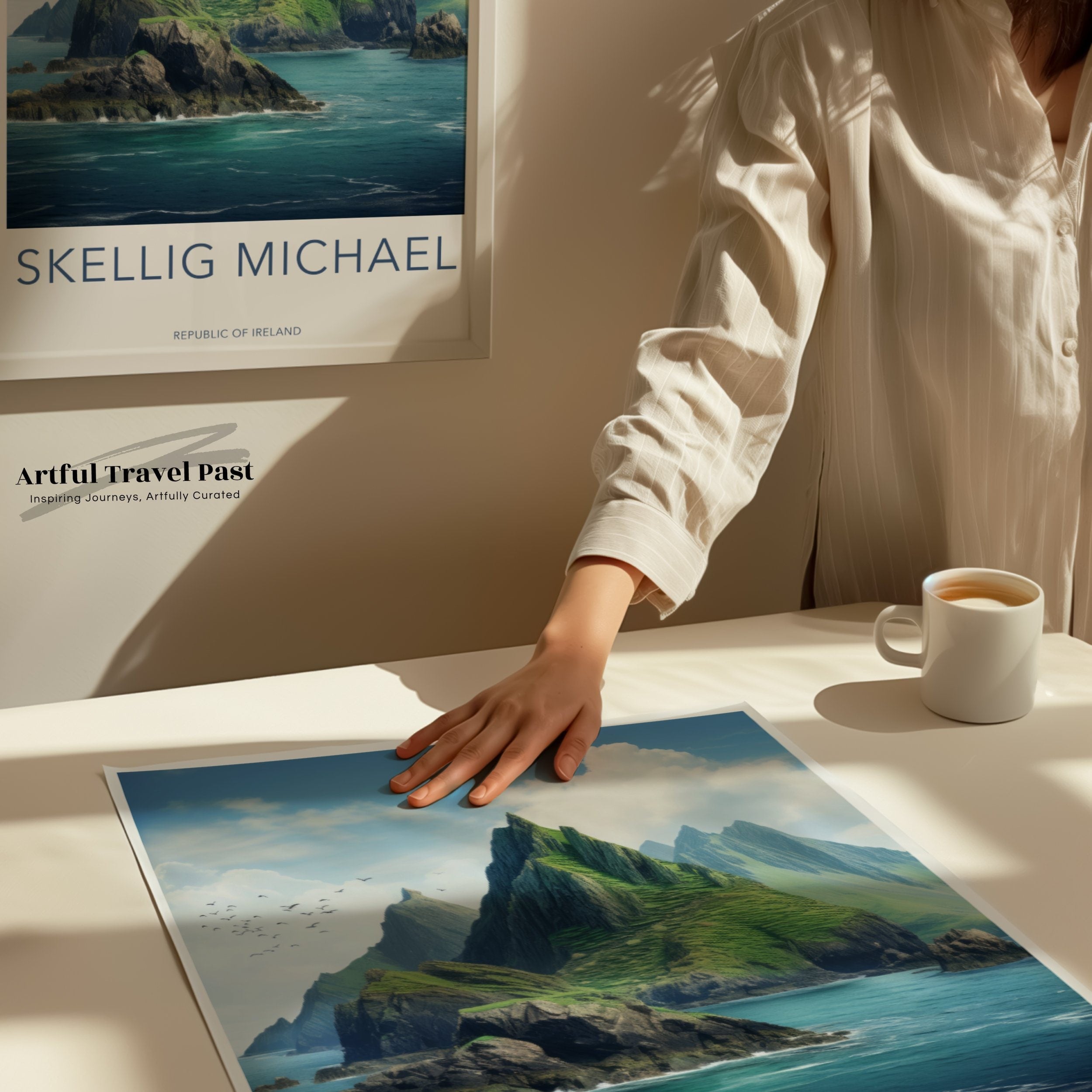 Skellig Michael Wall Art Print, Stunning Ocean View, Historical and Cultural Landmark, Perfect for Home or Office Decor