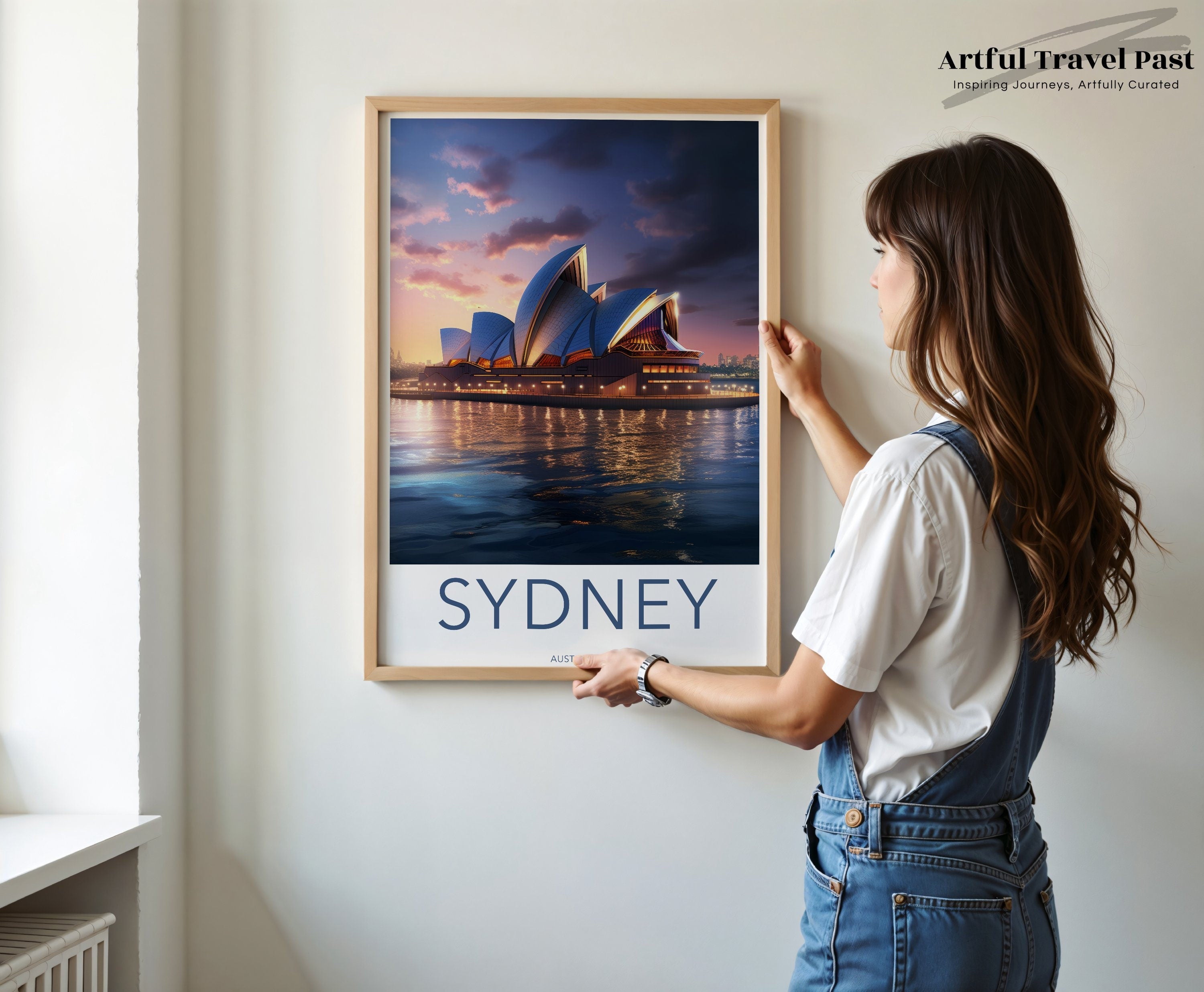 Sydney Opera House Wall Art, Modern Sydney Cityscape Print, Australia Travel Poster, Iconic Sydney Landmark Illustration, Home Decor