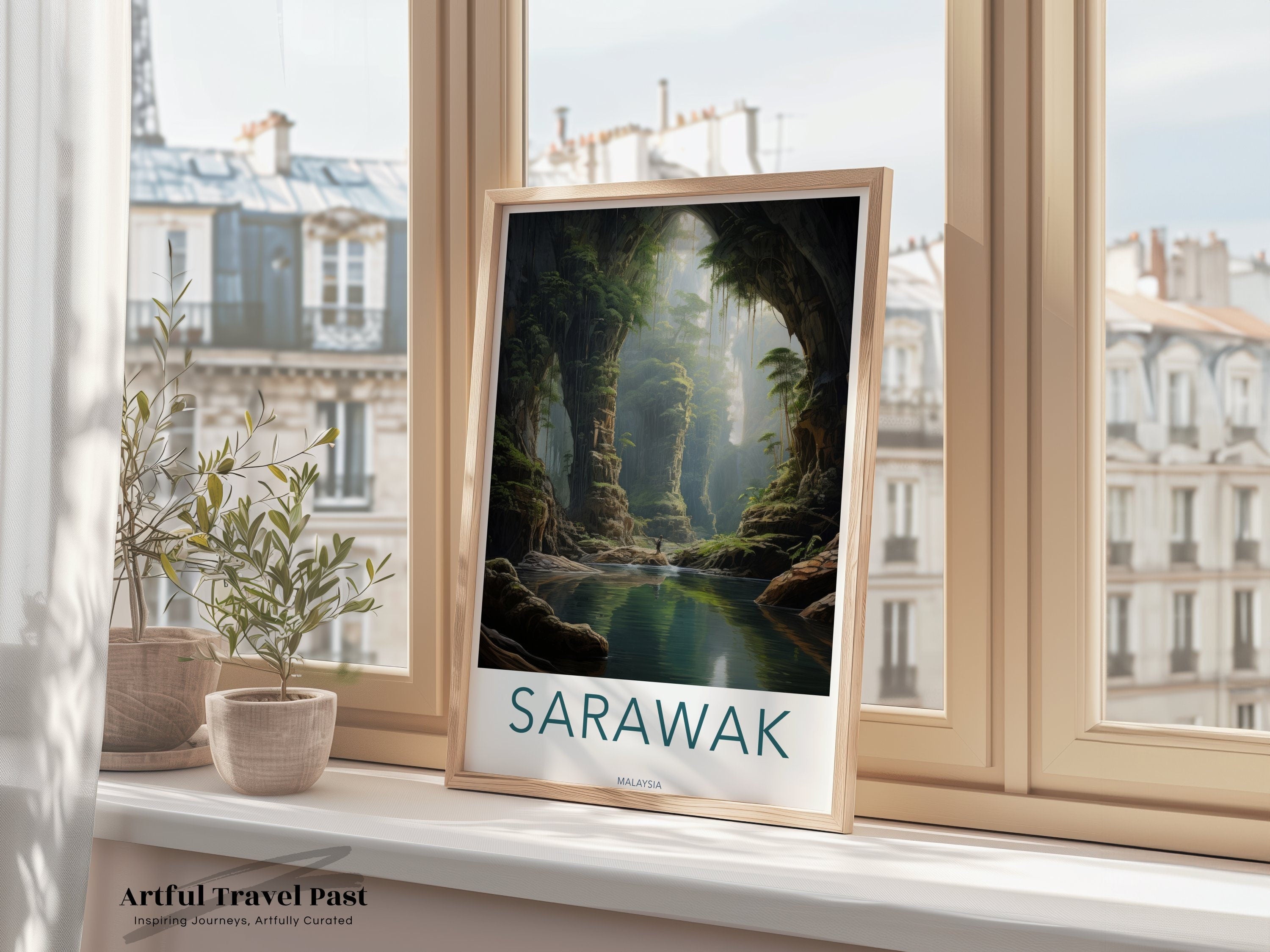 Sarawak Wall Art, Malaysia Landscape, Natural Beauty, Tropical Jungle Decor, Scenic Waterfall Print, Nature Photography, Unique Home Decor