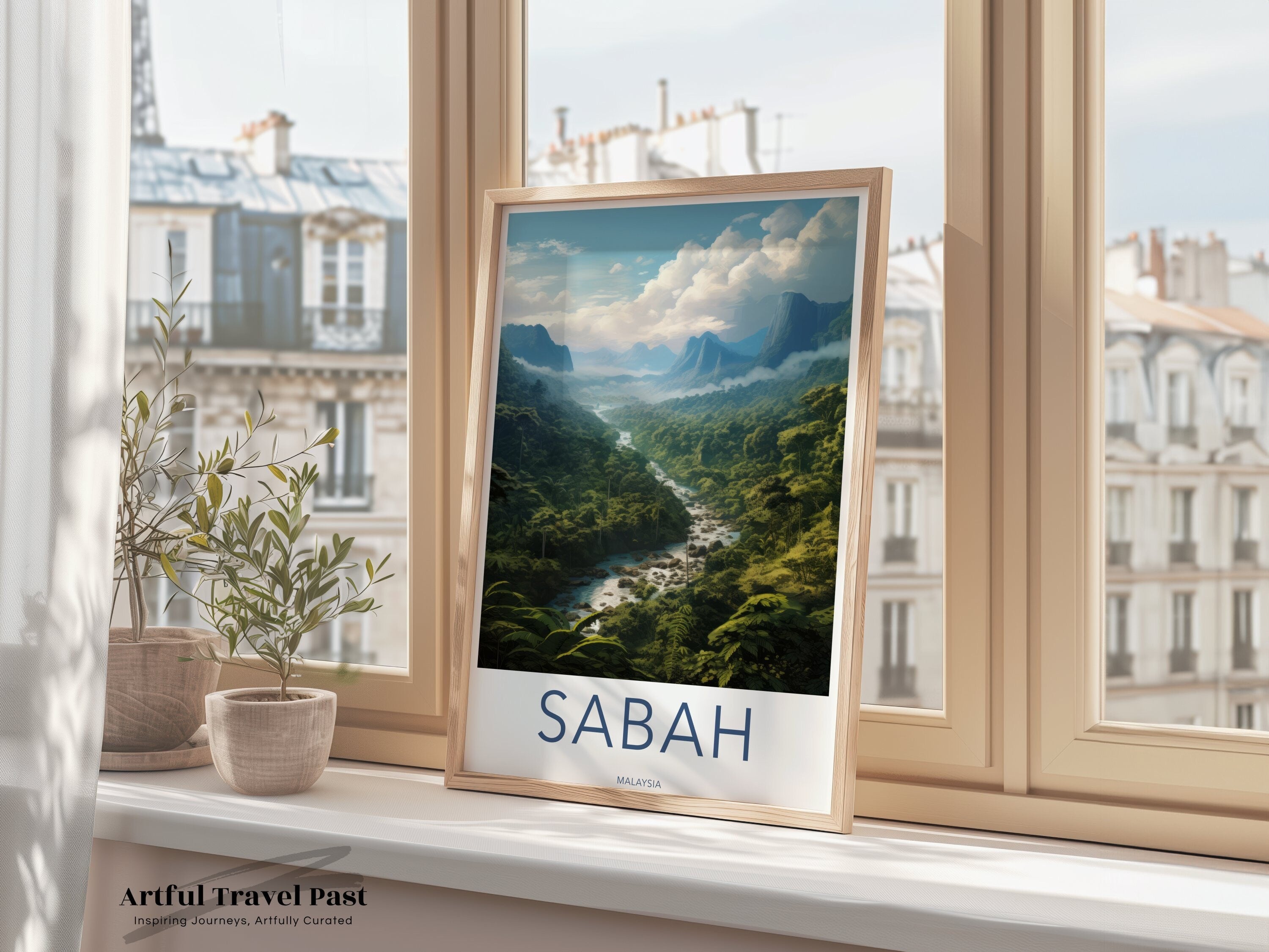 Breathtaking Sabah Malaysia Wall Art Print, Scenic Landscape Poster, Nature Photography Decor for Home or Office, Travel Gift Idea