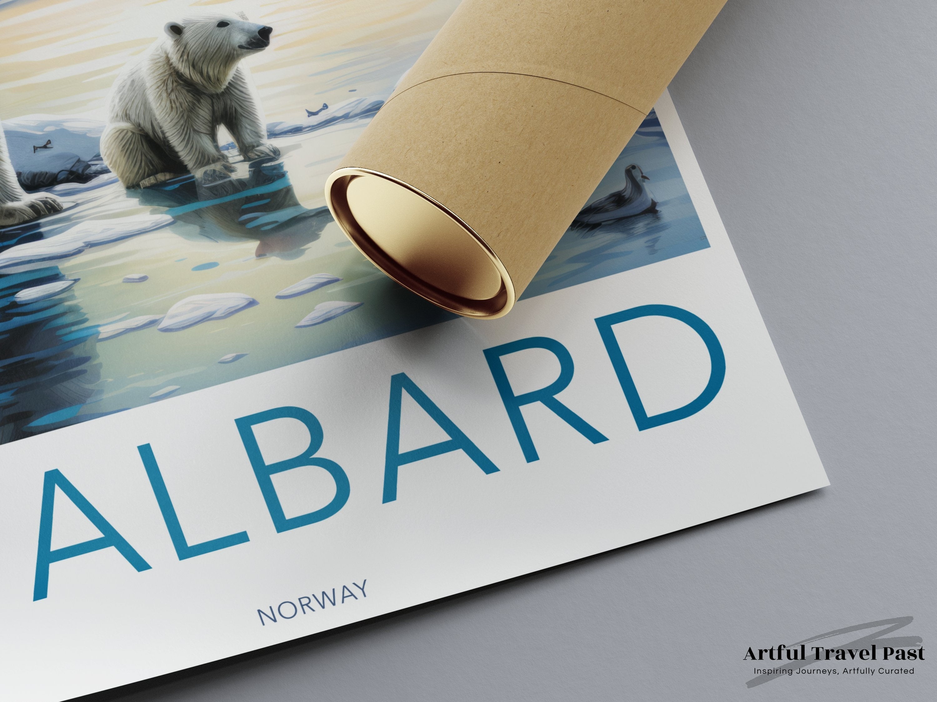 Svalbard Norway Wall Art, Polar Bear Artwork, Arctic Landscape Print, Wildlife Home Decor, Ice Scenery Wall Poster, Contemporary Art