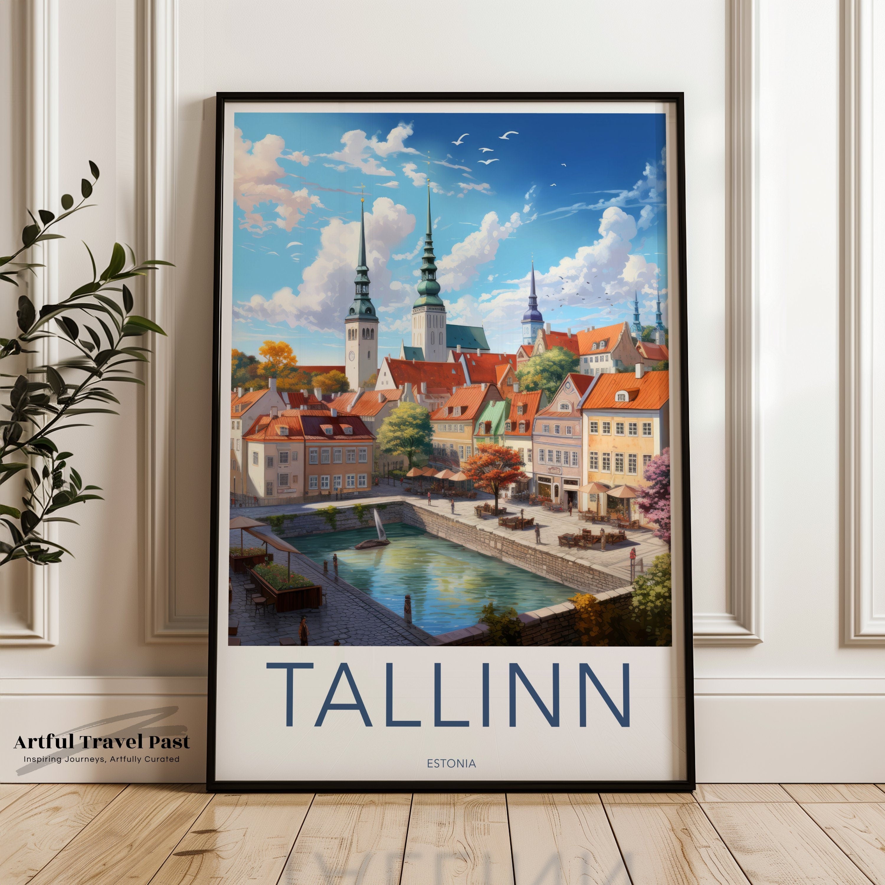 Tallinn Estonia Poster, Wall Art, Home Decor, Office Decoration, Architecture Print, Historical Cityscape, Travel Gift