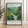 Tegallalang Rice Terraces Wall Art Print, Bali Landscape Artwork, Indonesian Scenic View, Nature-Inspired Home Decor, Travel Poster